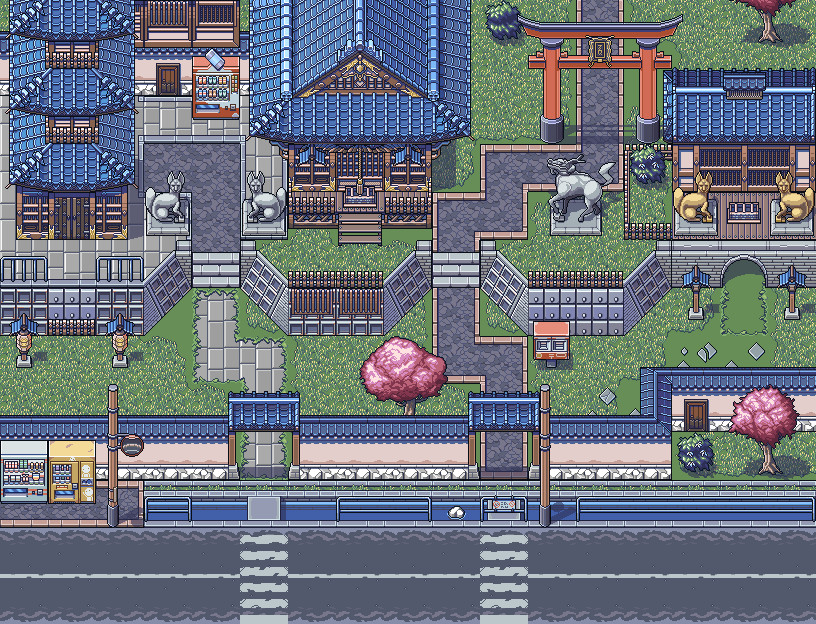 RPG Maker MV - Japanese Shrine and Temple Game Assets