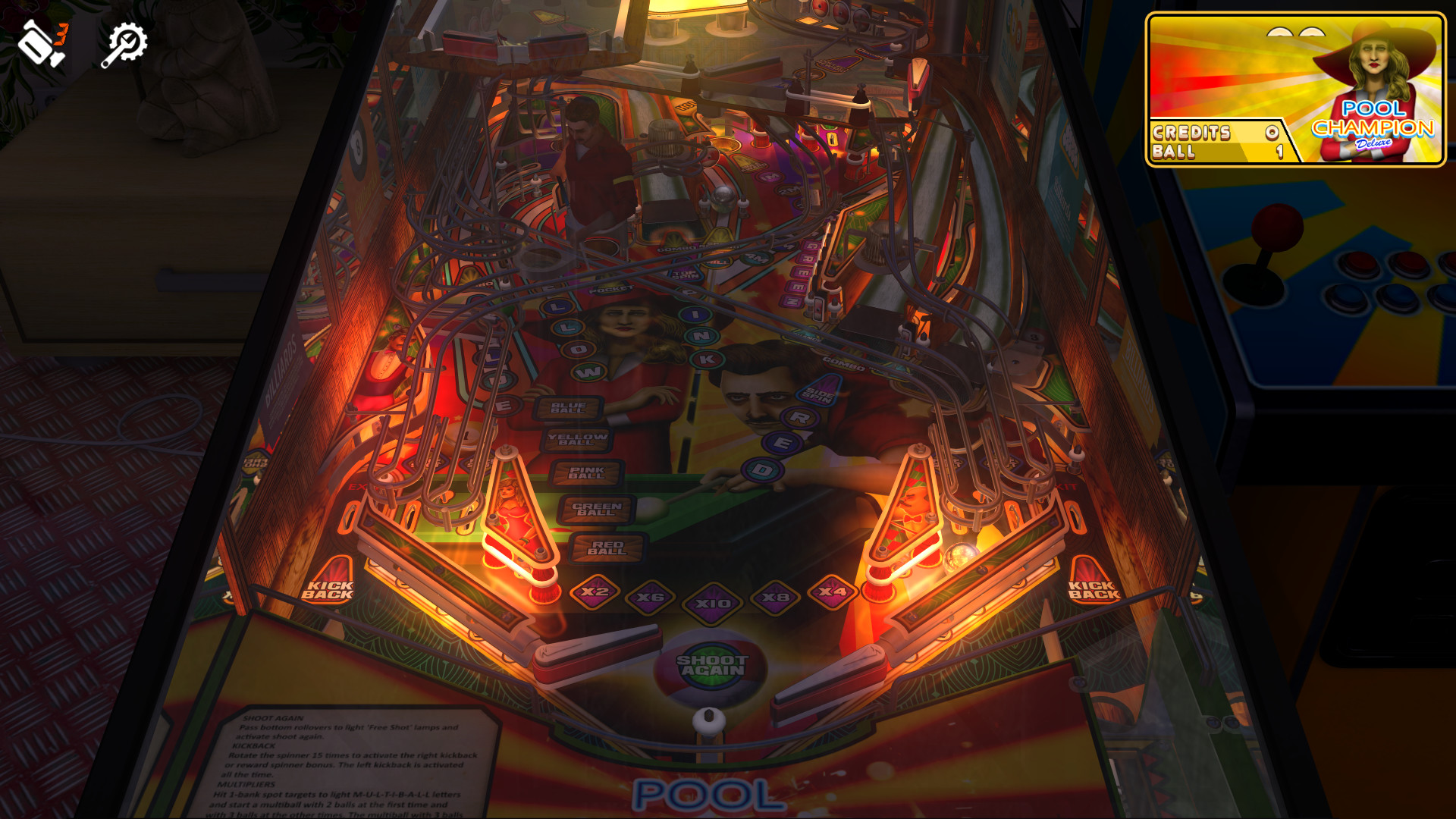 Zaccaria Pinball - Pool Champion Deluxe Pinball Table