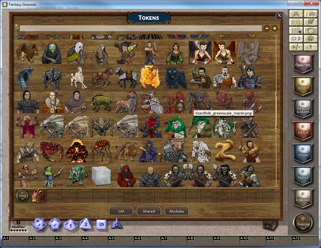 Fantasy Grounds - Creature Collection 4E - Heroic 1 Token Pack