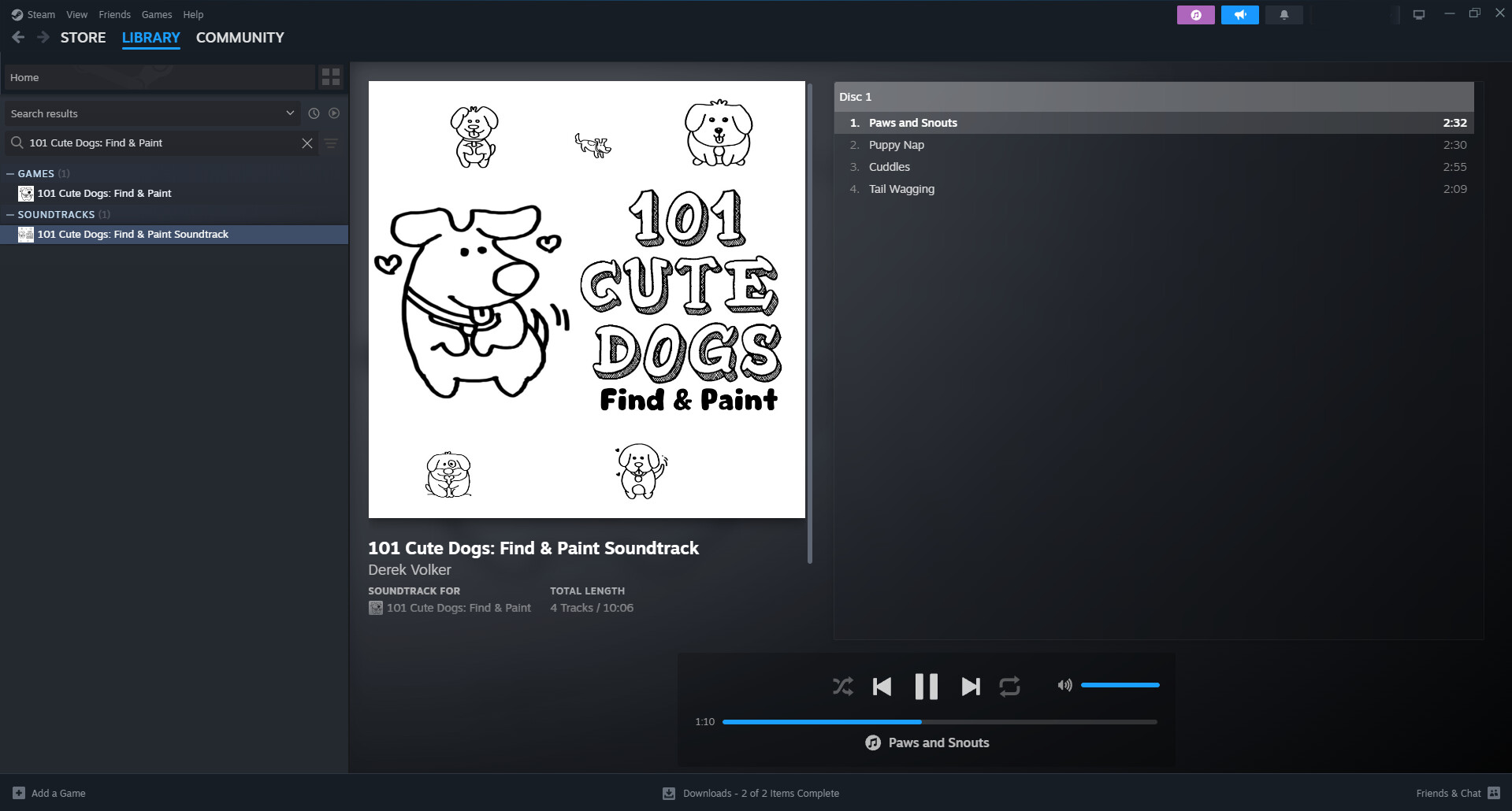 101 Cute Dogs: Find & Paint - Soundtrack