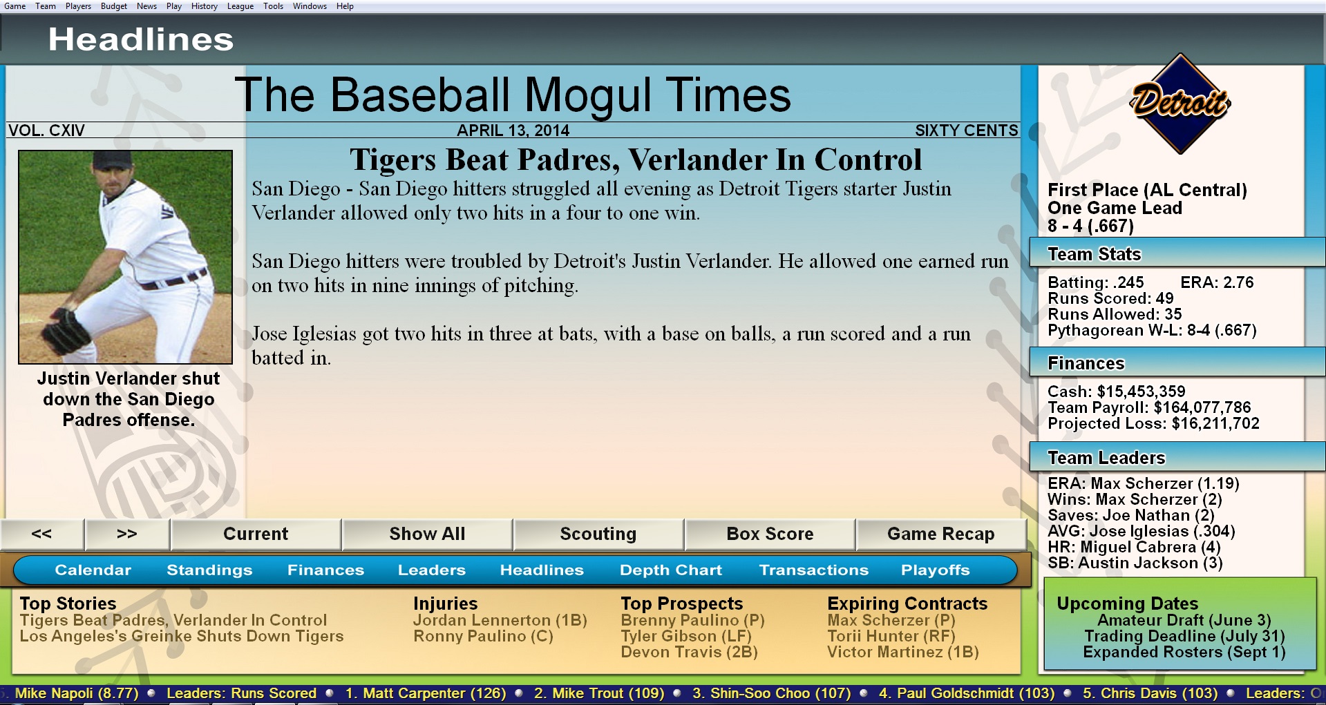 Baseball Mogul 2015 Demo