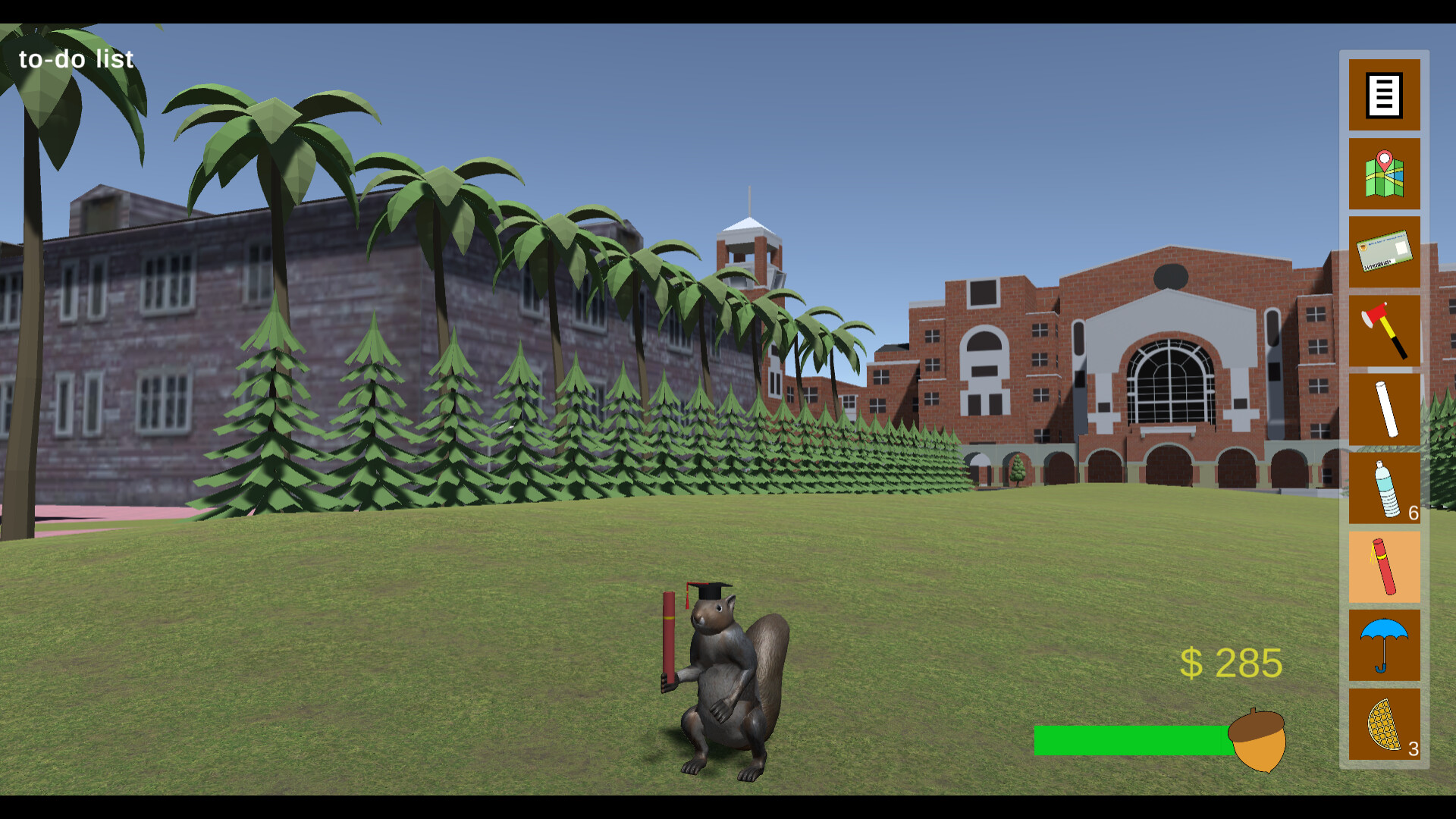 Squirrel University Simulator
