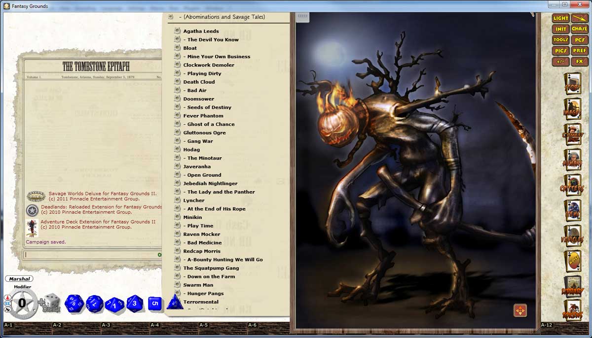 Fantasy Grounds - Deadlands Reloaded: Grim Prairie Tales
