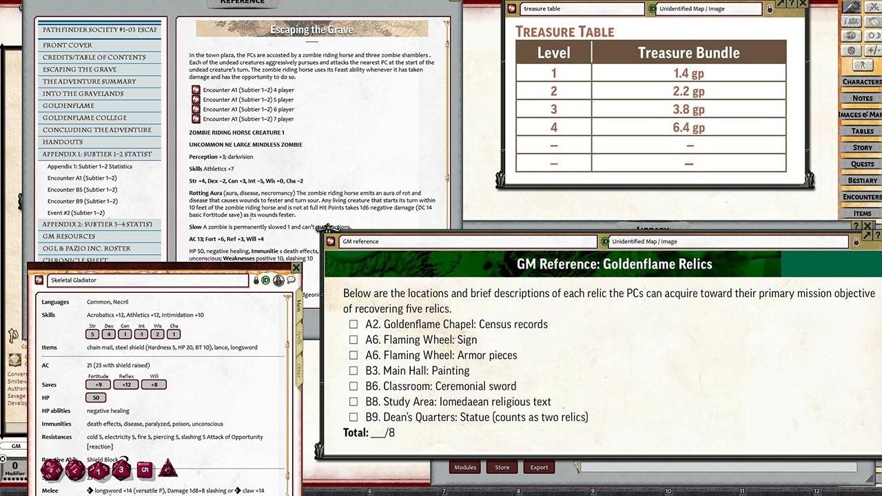 Fantasy Grounds - Pathfinder 2 RPG - Pathfinder Society Scenario #1-03: Escaping the Grave (PFRPG2)
