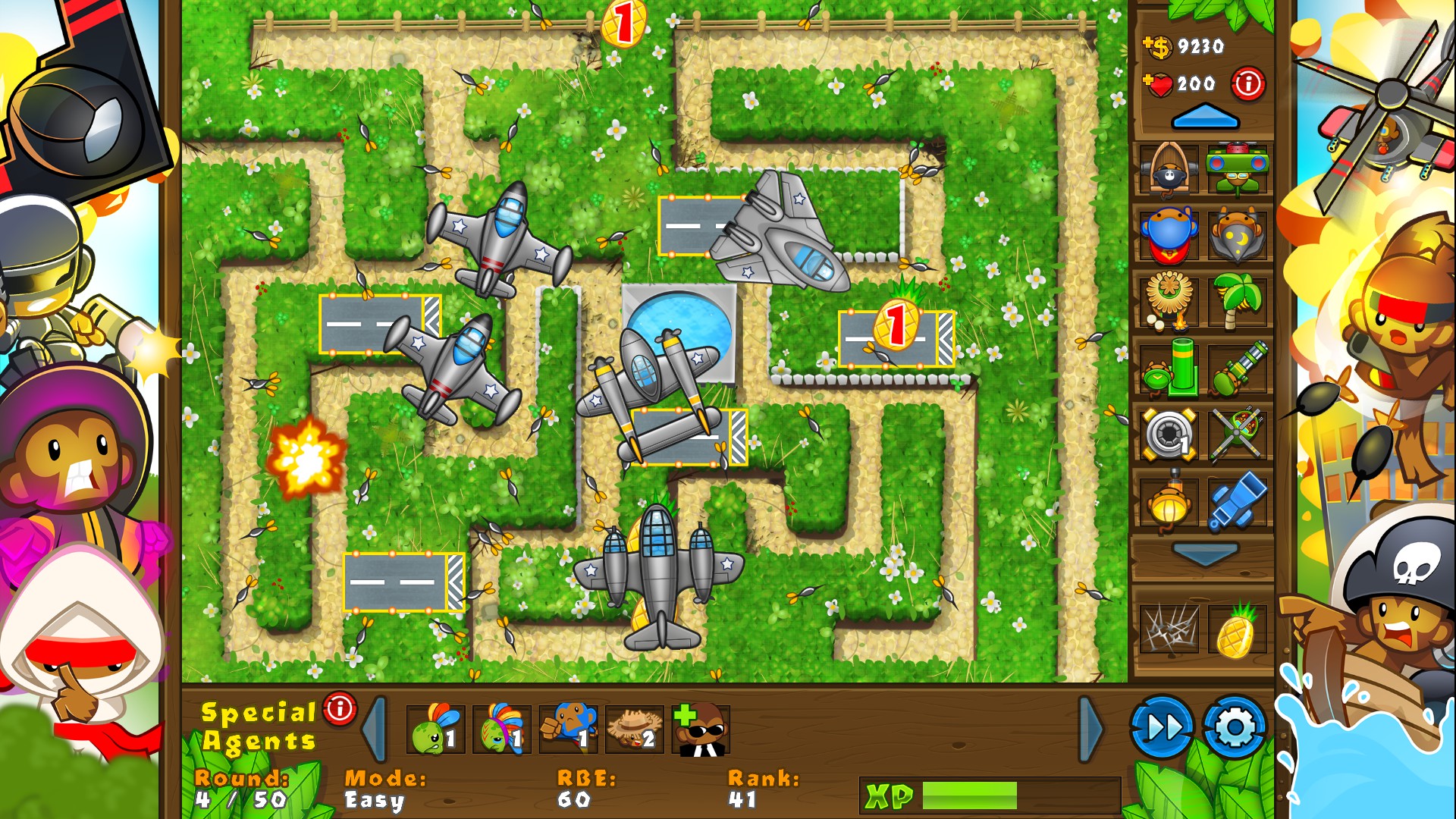 Bloons TD 5 - Top Gun Monkey Ace Skin