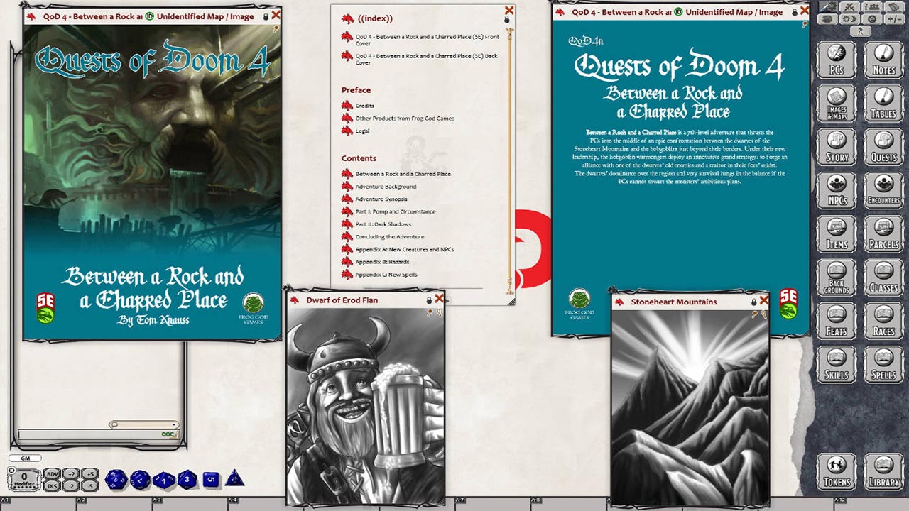 Fantasy Grounds - Quests of Doom 4: Between a Rock and a Charred Place (5E)