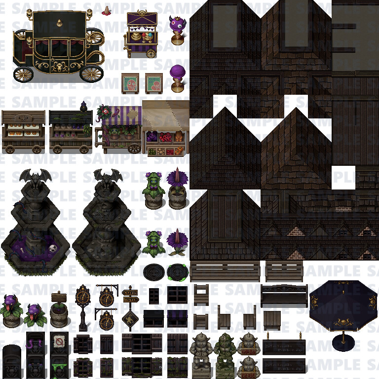 RPG Maker MV - Creepy Land Tileset Pack Plus