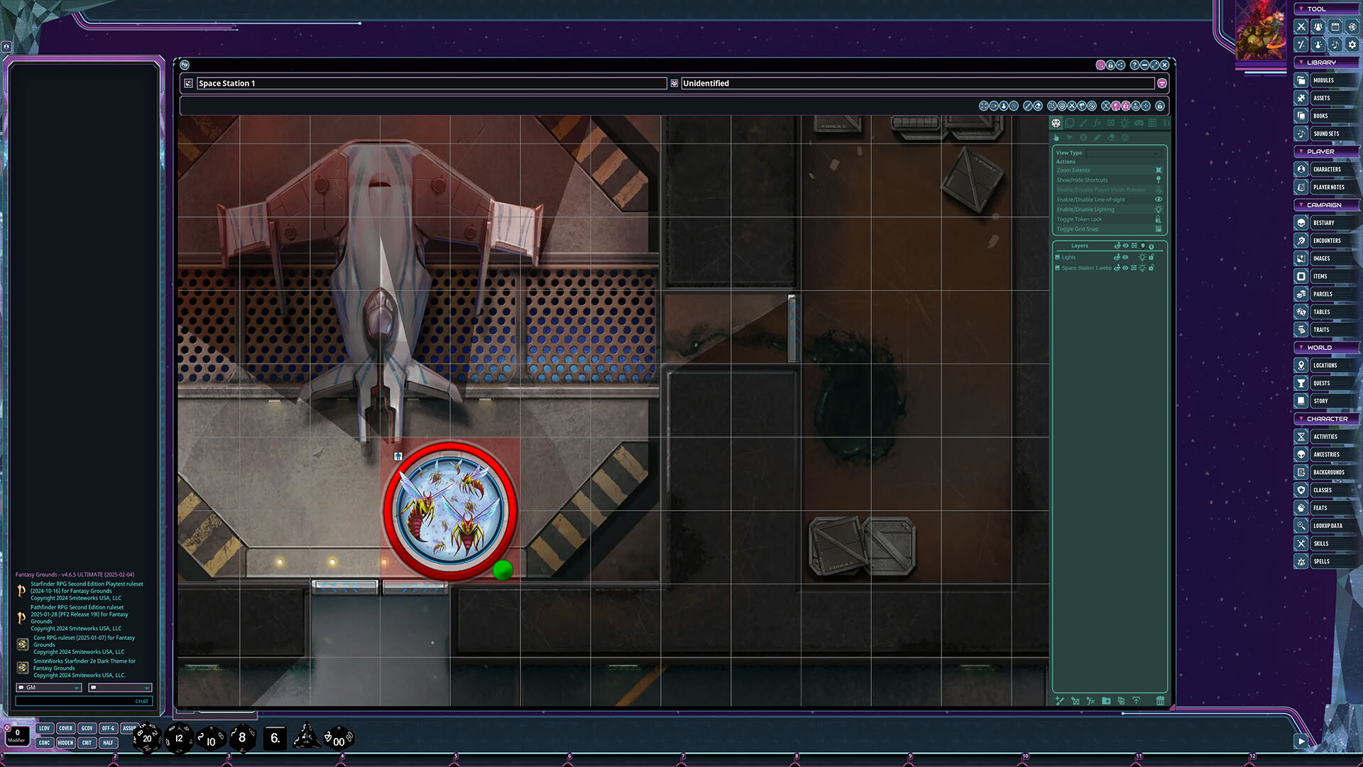 Fantasy Grounds - Starfinder 2 RPG - Flip-Mat: Space Station