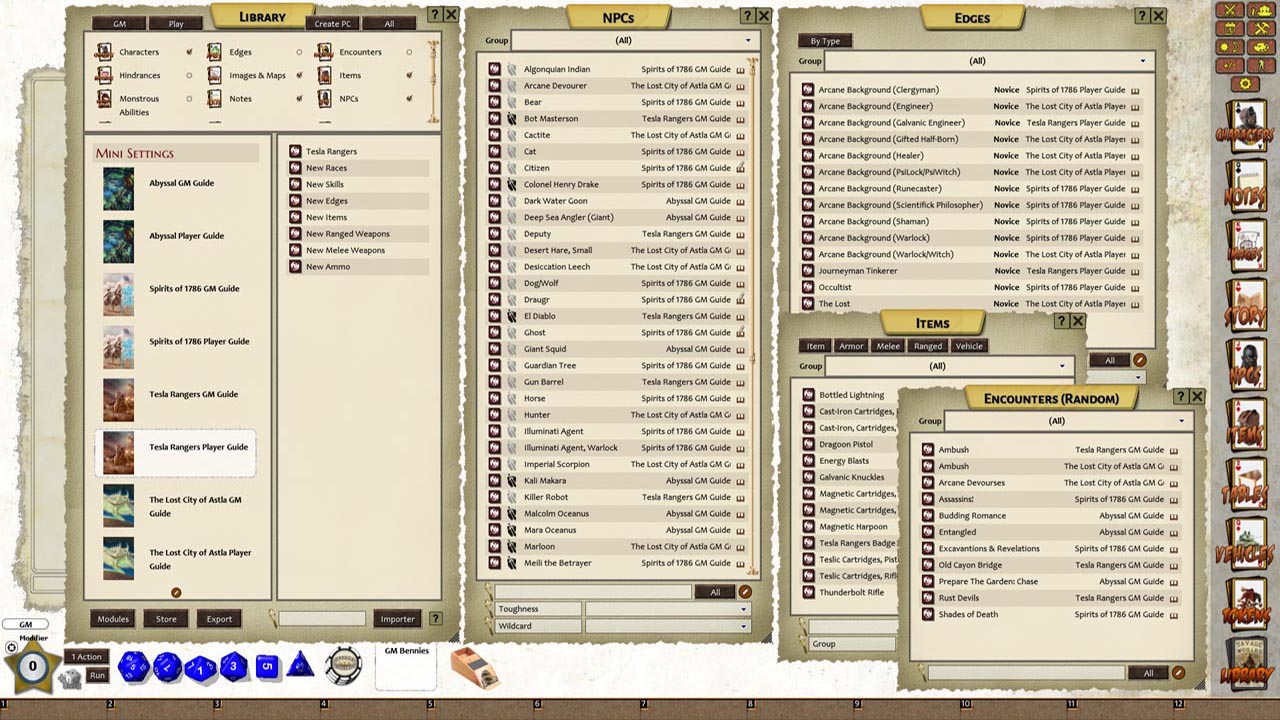 Fantasy Grounds - Savage Worlds Adventure Edition: MiniSettings (SWADE)