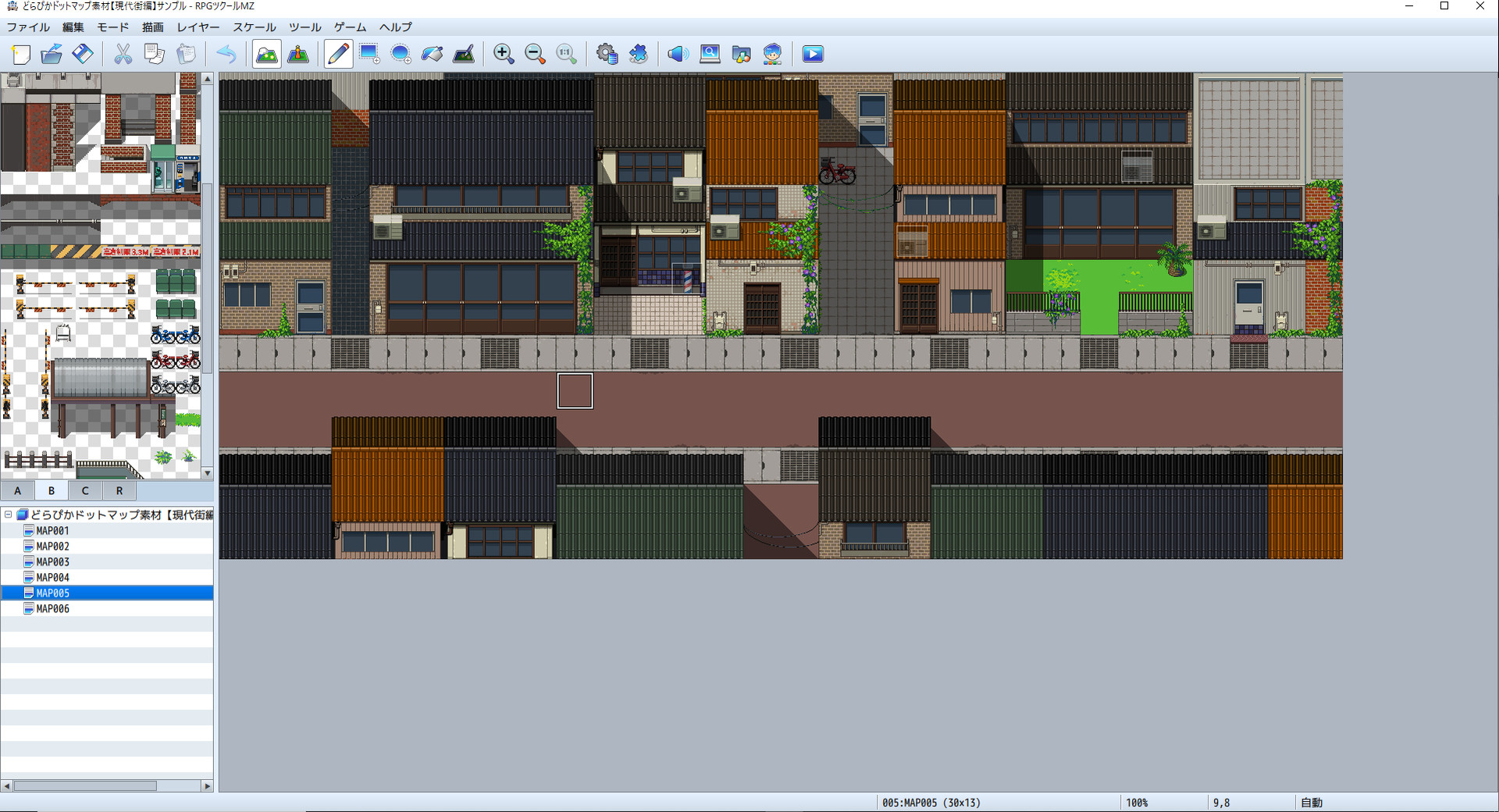 RPG Maker MZ - DorapixelMapChips - Modern JP