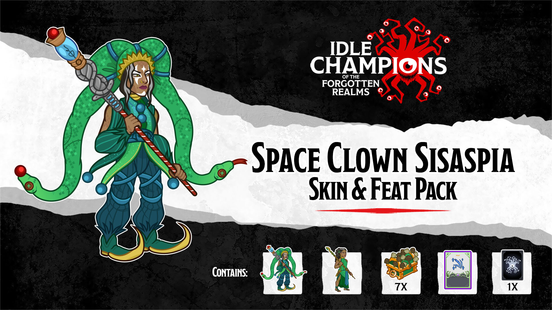 Idle Champions - Space Clown Sisaspia Skin & Feat Pack