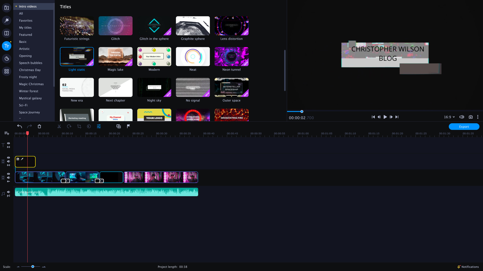 Movavi Video Editor Plus 2021 Effects - VHS Intro Pack