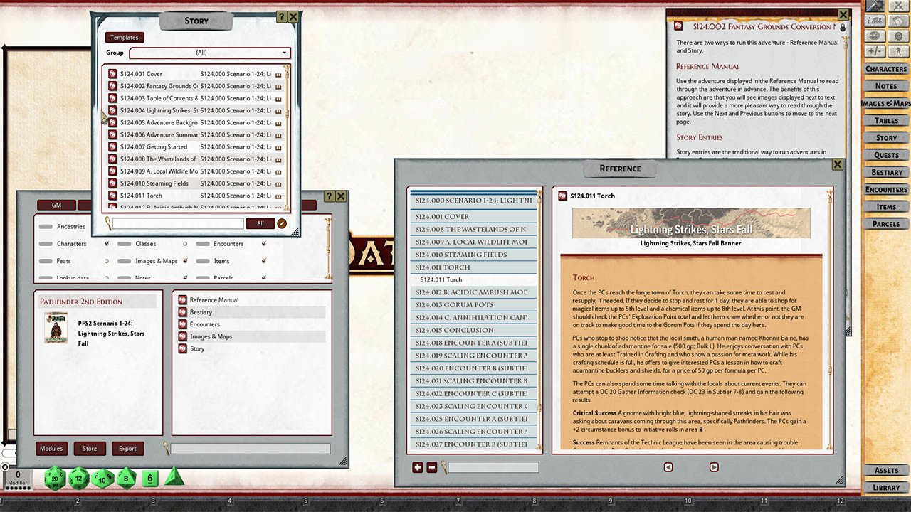 Fantasy Grounds - Pathfinder 2 RPG - Pathfinder Society Scenario #1-24: Lightning Strikes, Stars Fall