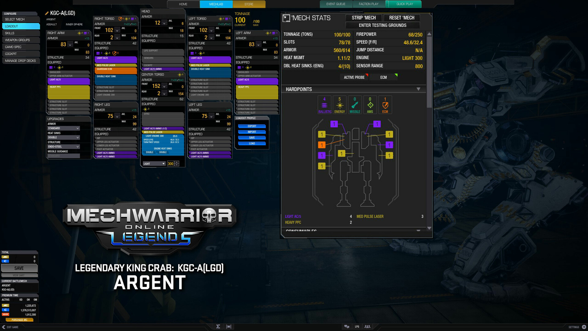 MechWarrior Online™ - Argent Legendary Mech Pack