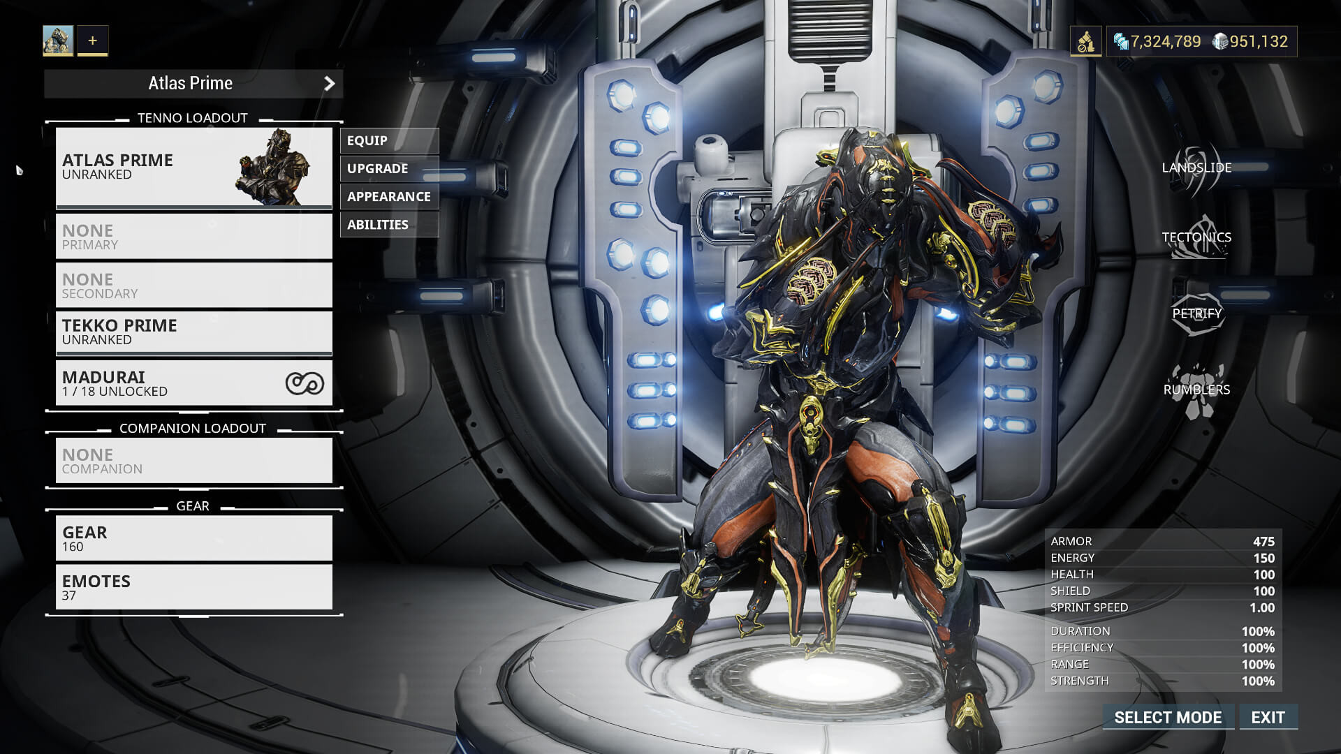 Warframe Atlas Prime Access: Rumblers Pack