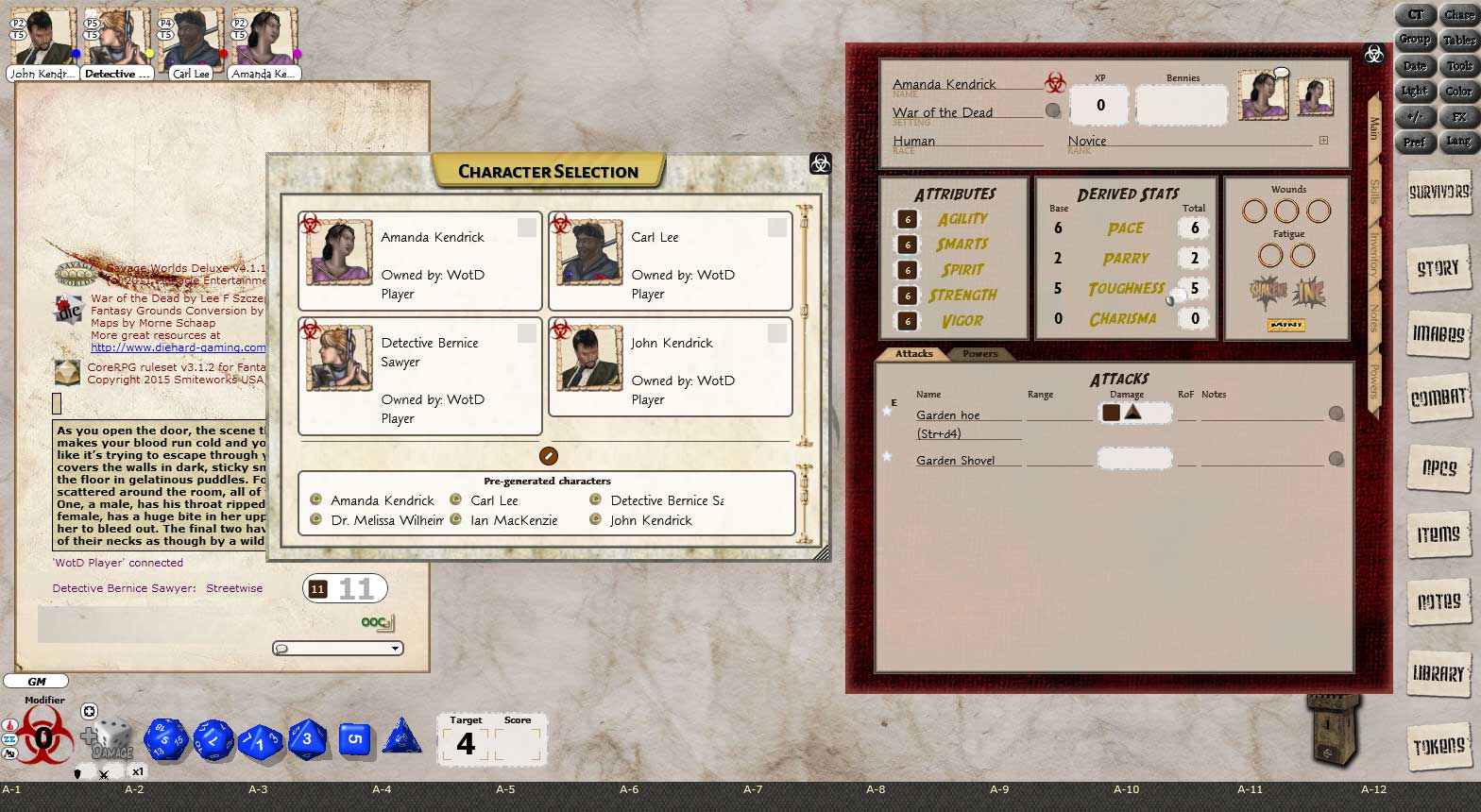 Fantasy Grounds - War of the Dead Chapter 1 for Savage Worlds