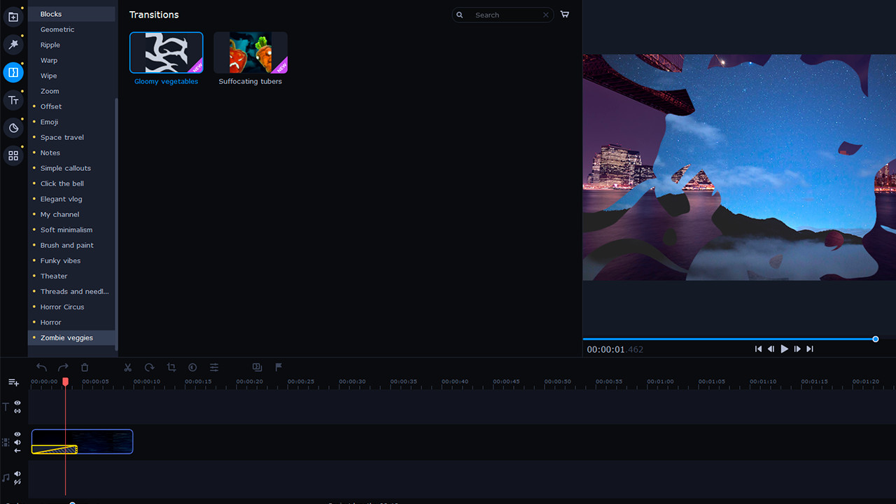 Movavi Video Editor Plus 2022 - Horror Stories Set