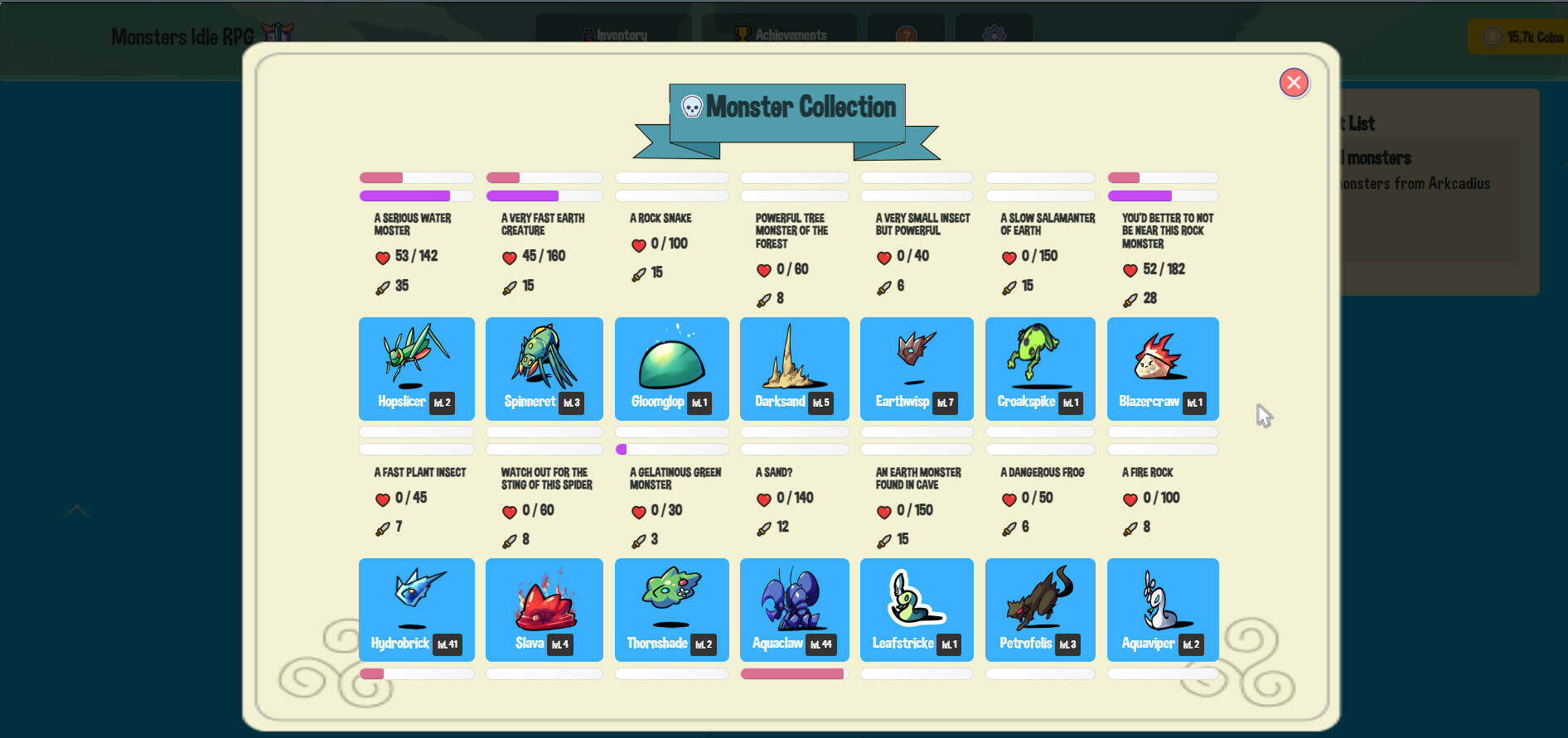 Idle Monsters RPG Demo