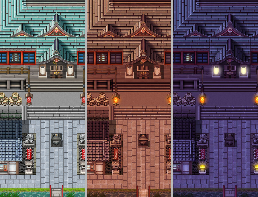 RPG Maker MV - SERIALGAMES Living Good City Tileset - Shrine and Temples SET