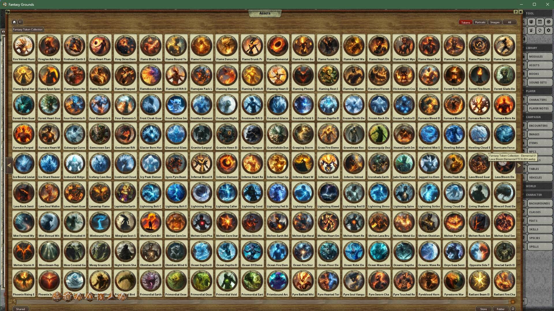Fantasy Grounds - Fantasy Token Collection - Elemental 01