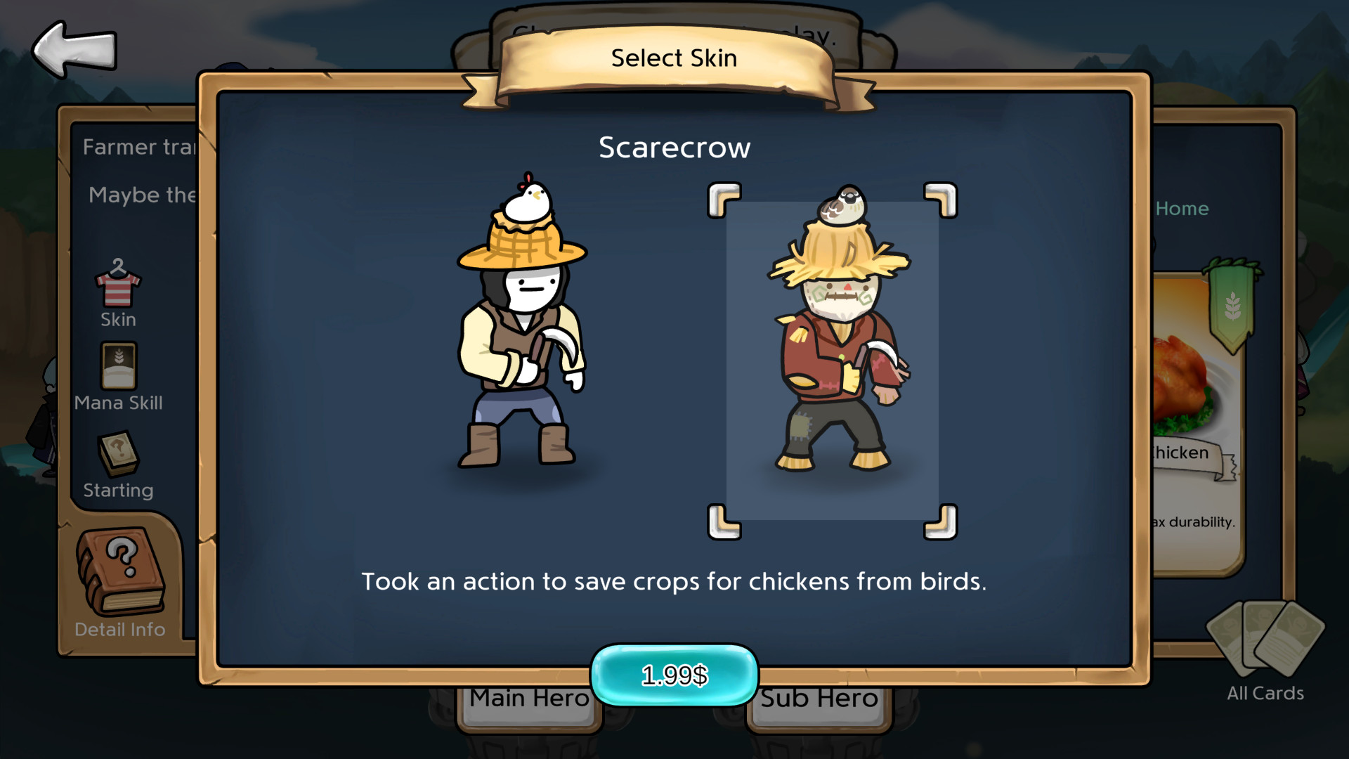 3 Minute Heroes - Scarecrow (Farmer Skin)
