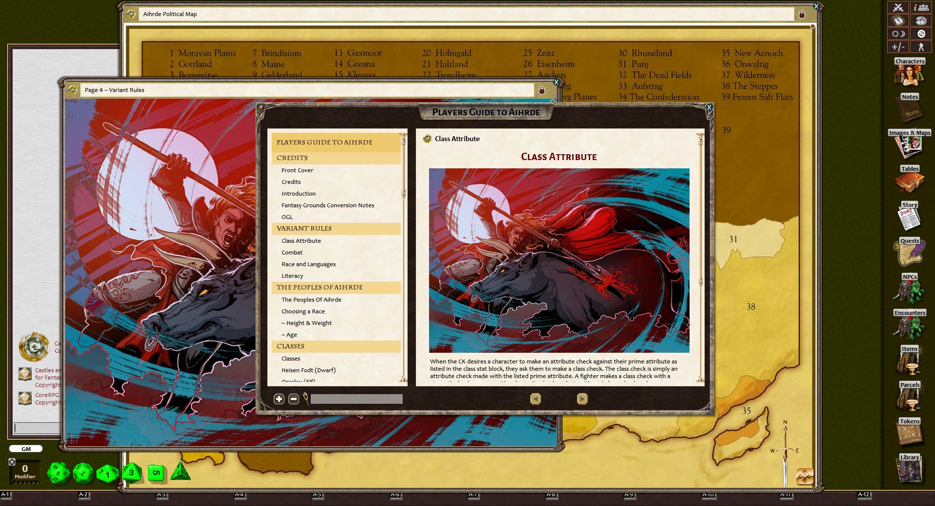 Fantasy Grounds - Players Guide to Aihrde (Castles & Crusades)