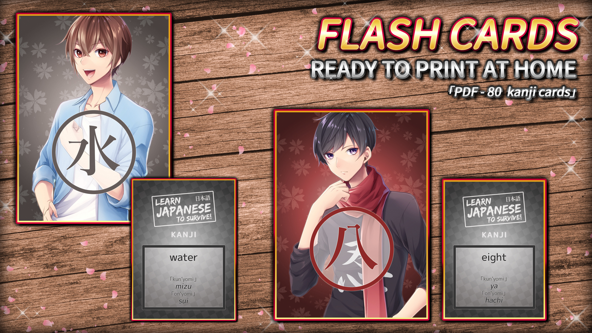 Learn Japanese To Survive! Kanji Combat - Flash Cards