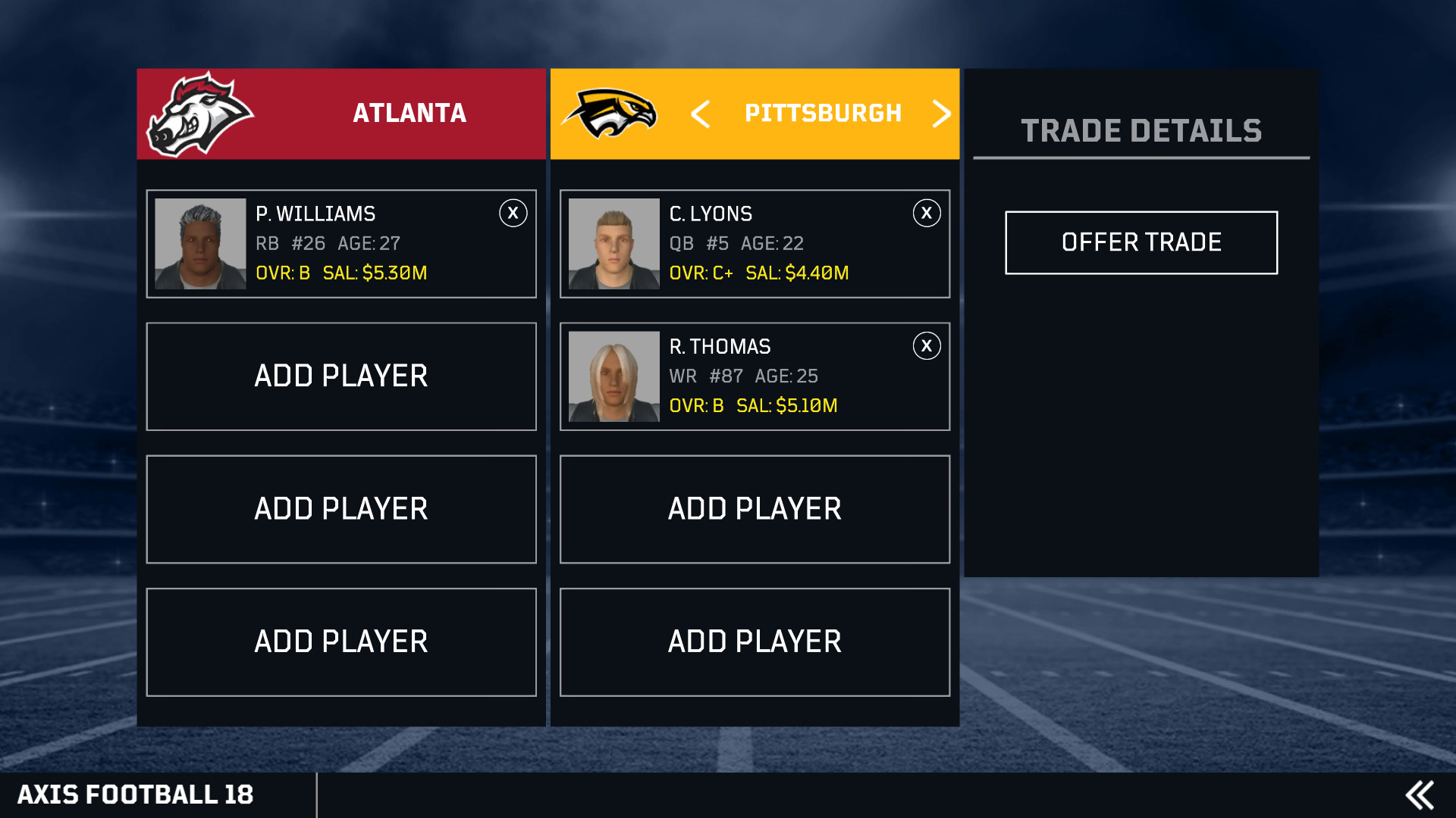Axis Football 2018
