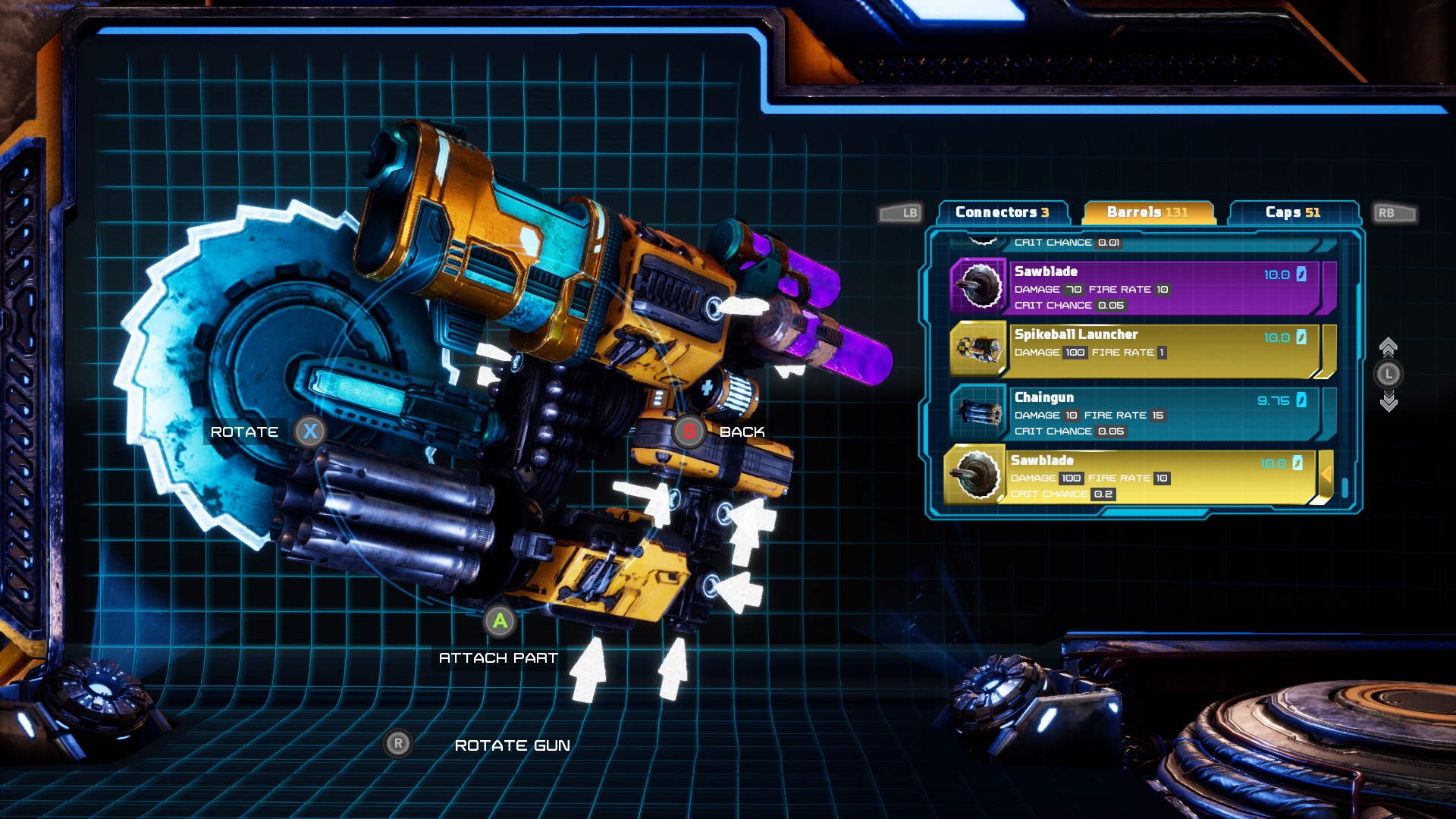 MOTHERGUNSHIP Gun Crafting Range