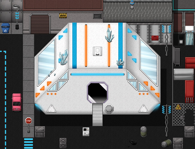 RPG Maker VX Ace - Sci-Fi and Modern Tileset - Exterior