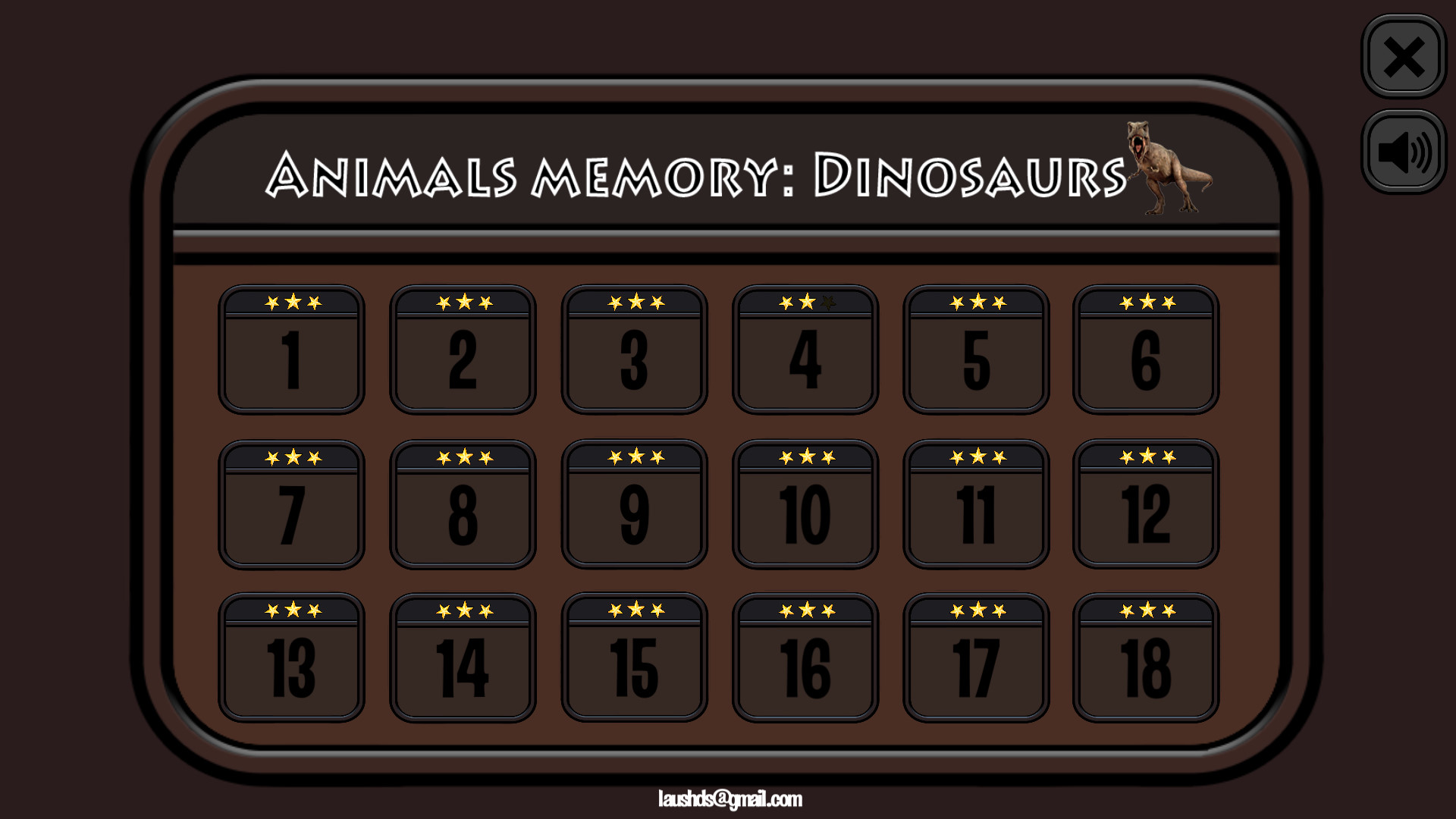 Animals Memory: Dinosaurs