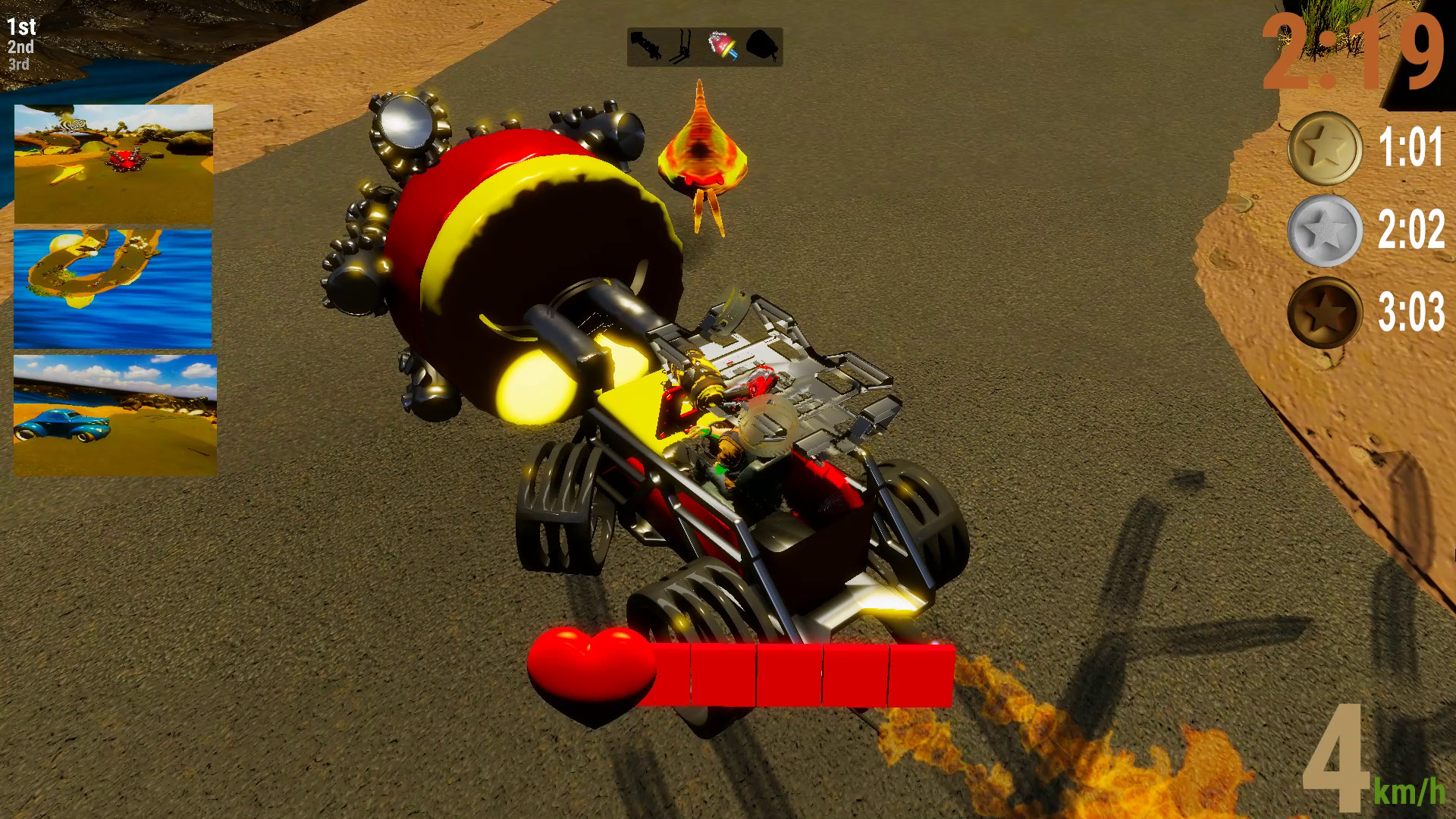 Race! Make 'm finish...