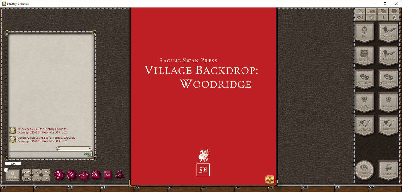 Fantasy Grounds - Village Backdrop : Woodridge (5E)
