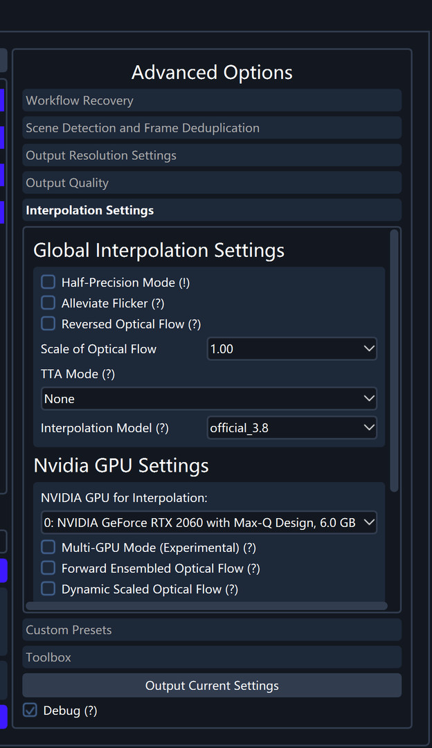 SVFI - Targeted optimization of RTX 30 series graphics cards