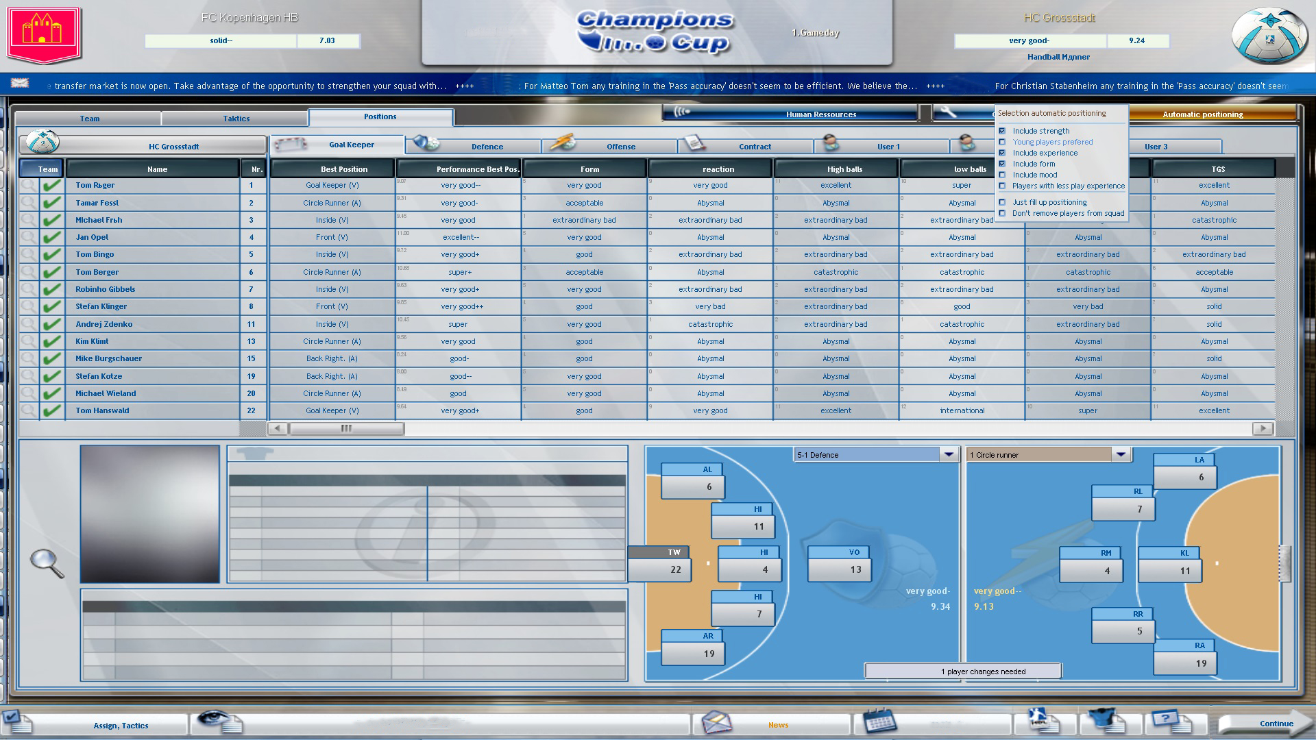 Handball Manager - TEAM