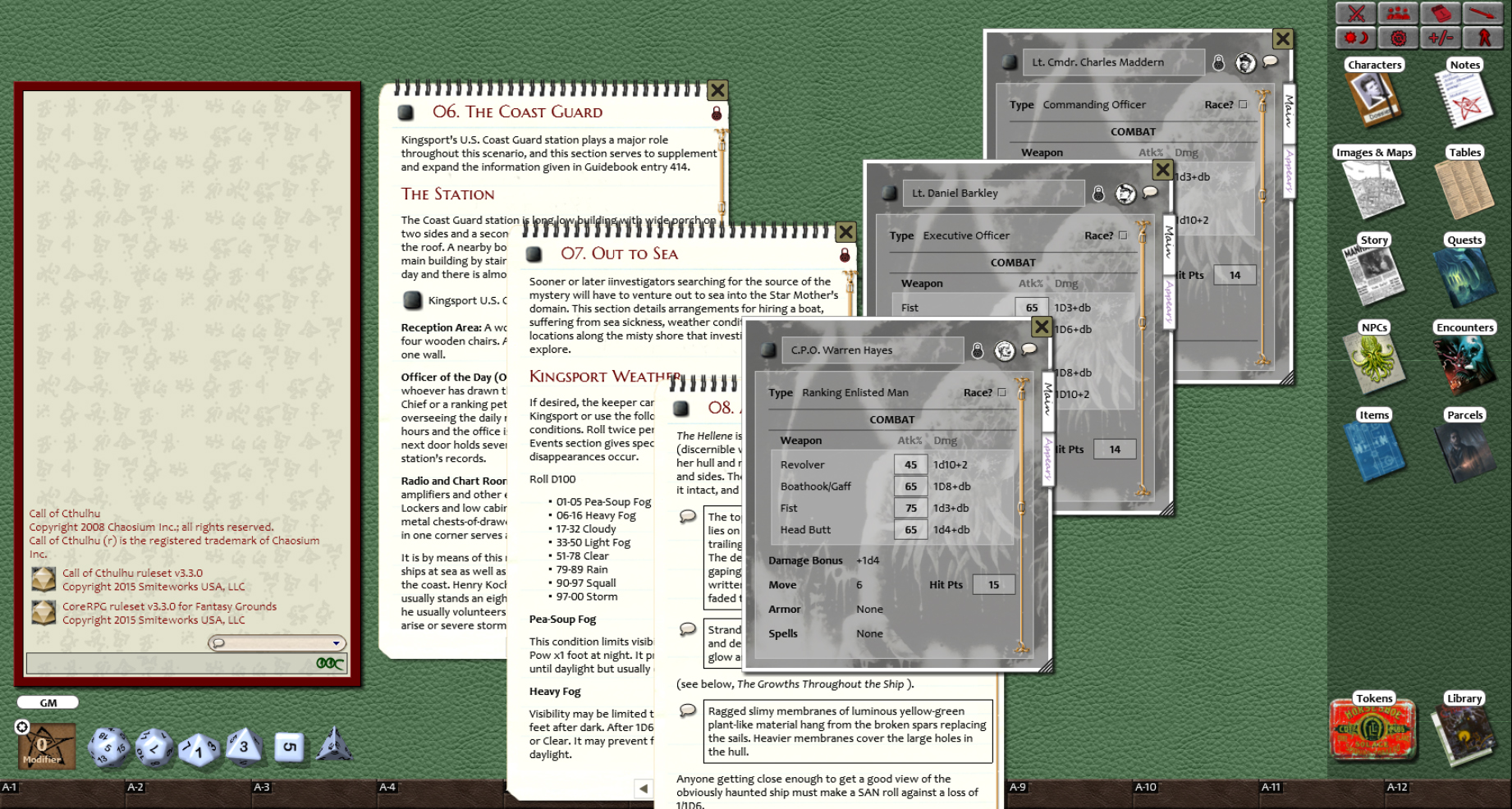 Fantasy Grounds - Dead in the Water (CoC)