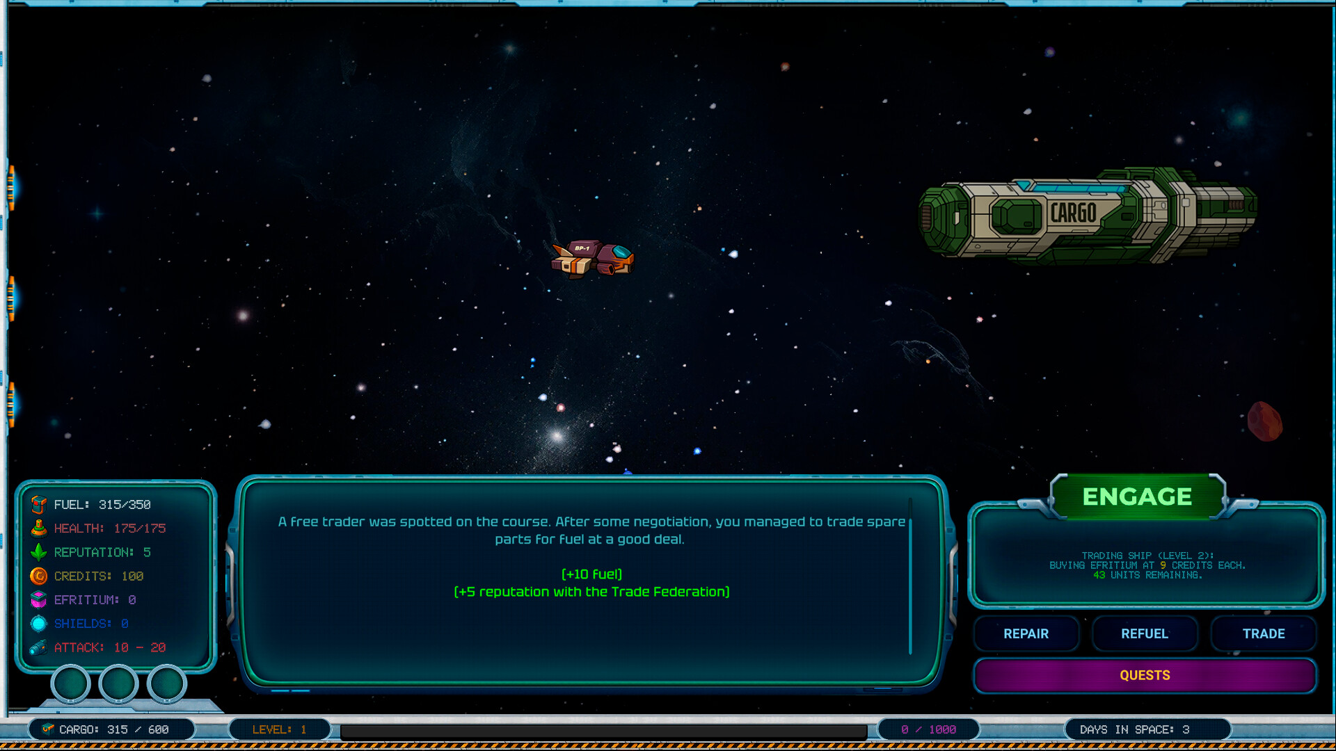Stellar Freight: Echoes of the Void