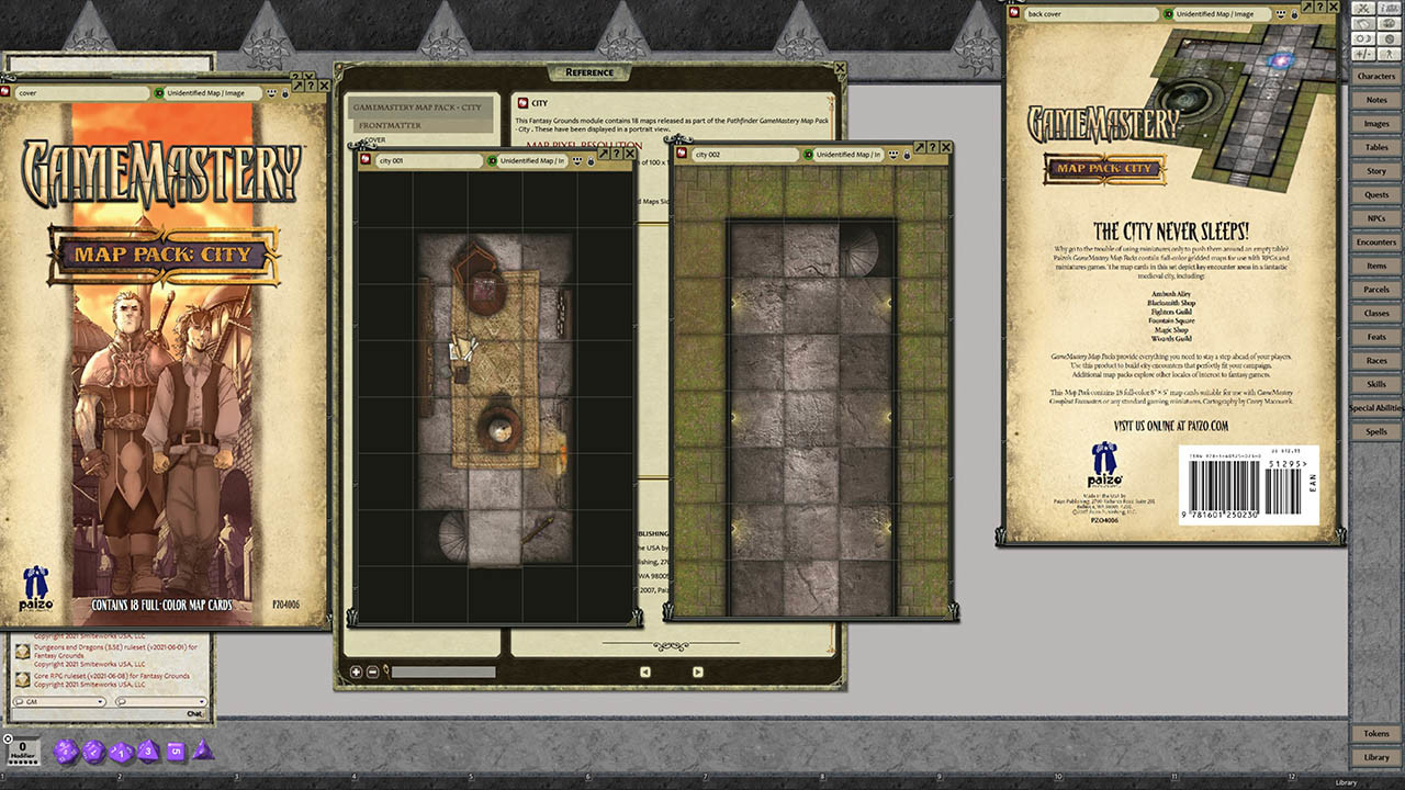Fantasy Grounds - Pathfinder RPG - GameMastery Map Pack: City