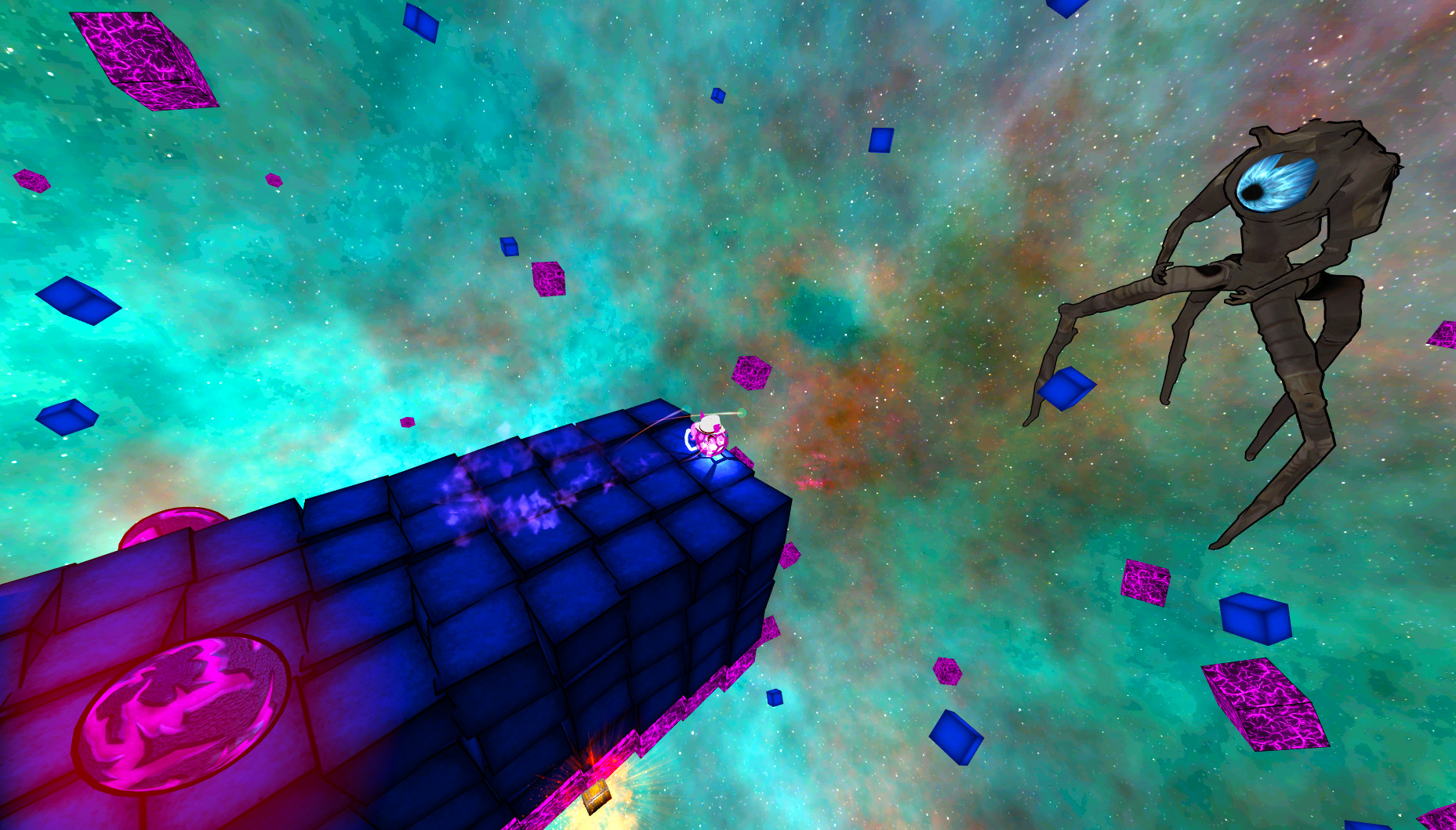 Deep Blue 3D Maze in Space