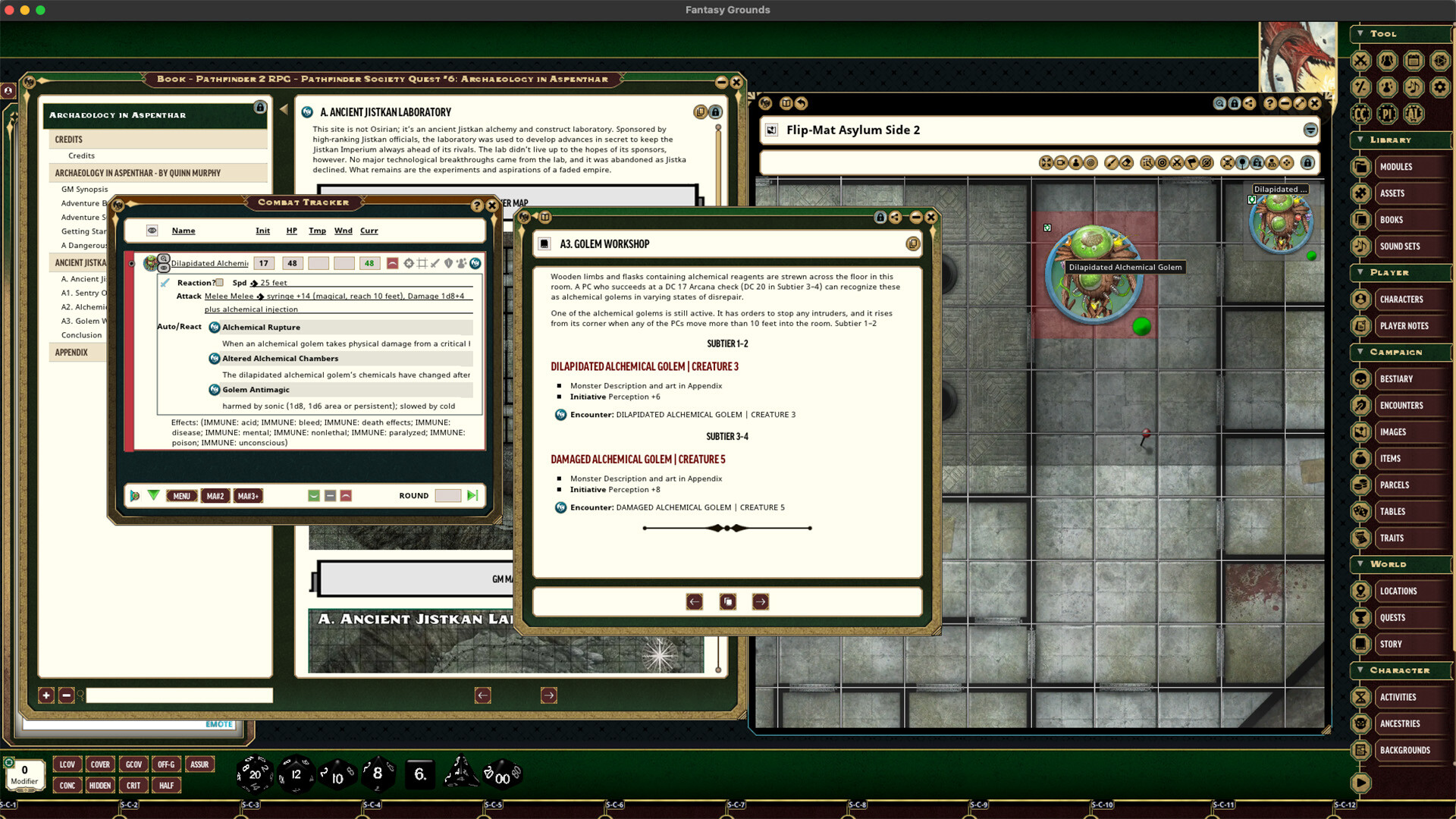Fantasy Grounds - Pathfinder 2 RPG - Pathfinder Society Quest #6: Archaeology in Aspenthar