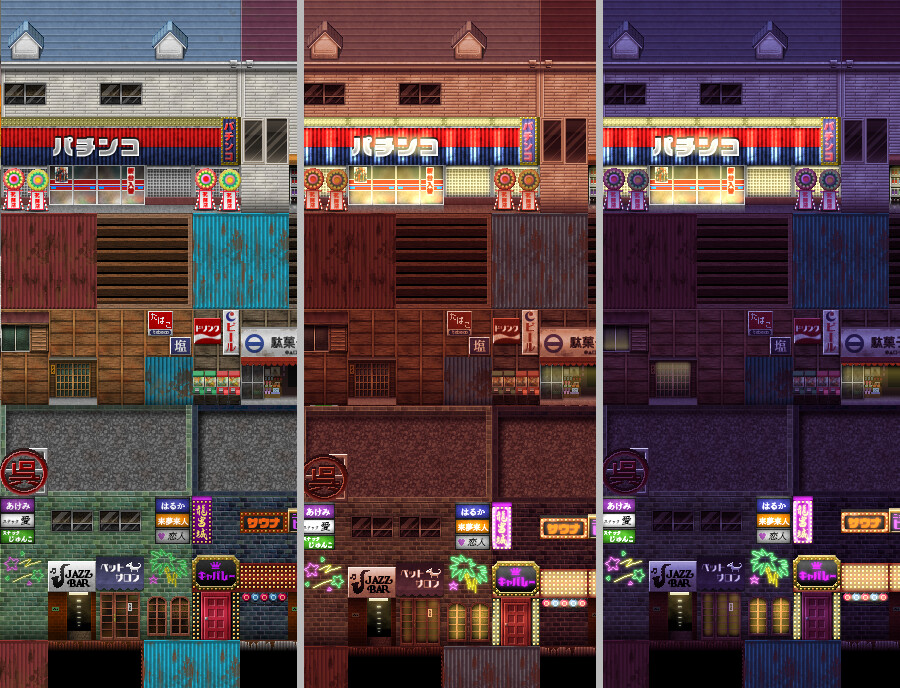 RPG Maker MZ - SERIALGAMES Living Good City Tileset - 80's Scene SET