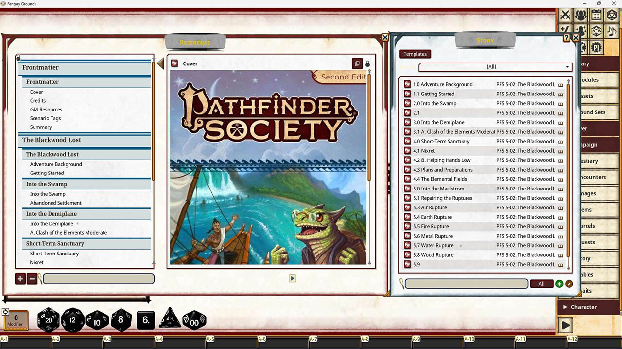 Fantasy Grounds - Pathfinder 2 RPG - Society Scenario #5-02: The Blackwood Lost