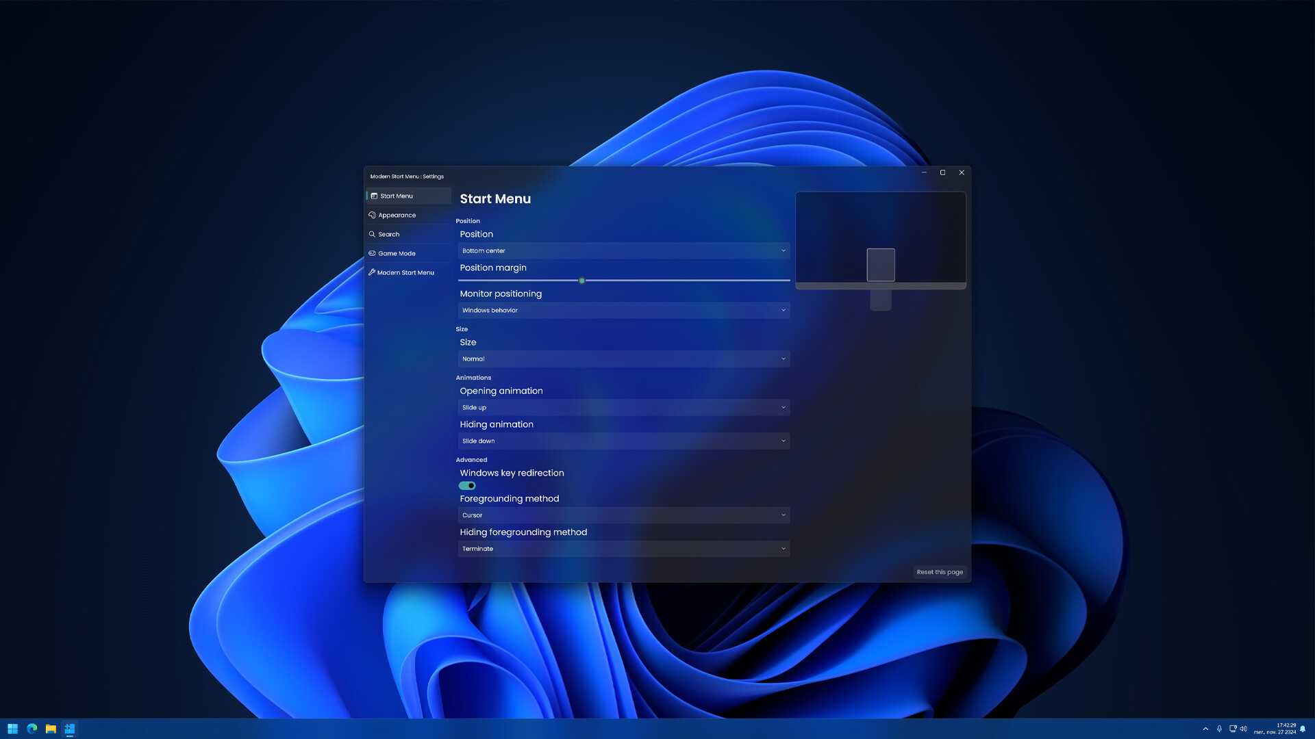 Modern Start Menu