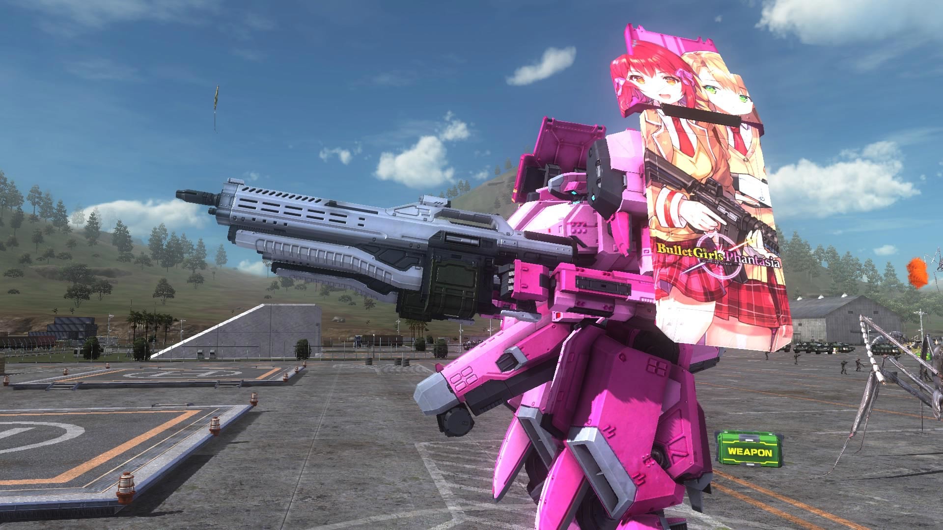 EARTH DEFENSE FORCE 5 - Air Raider Piloted Weapon Combat Frame Phantasia Shield Nyx