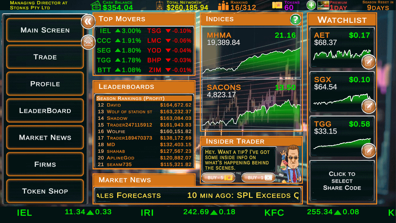Stock Market Tycoon: Challenge