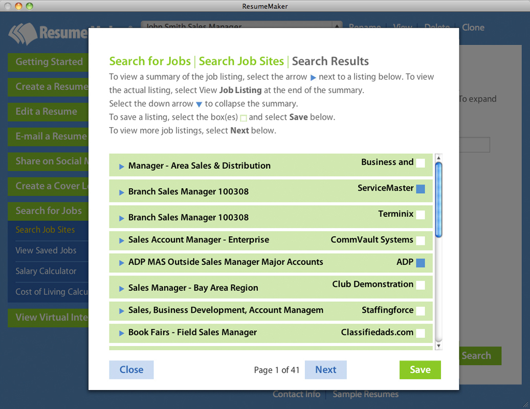 Resume Maker® for Mac