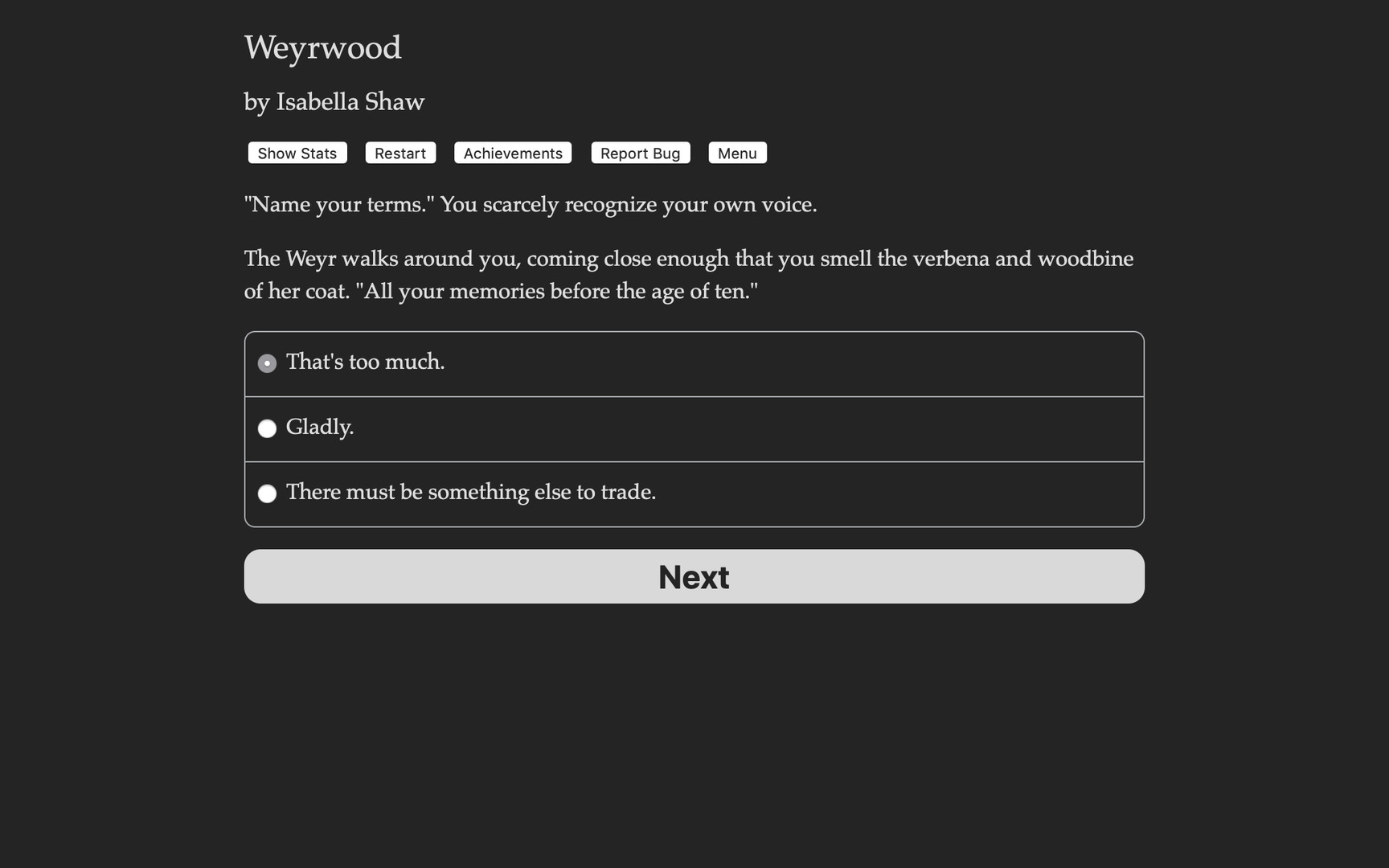 Weyrwood Demo
