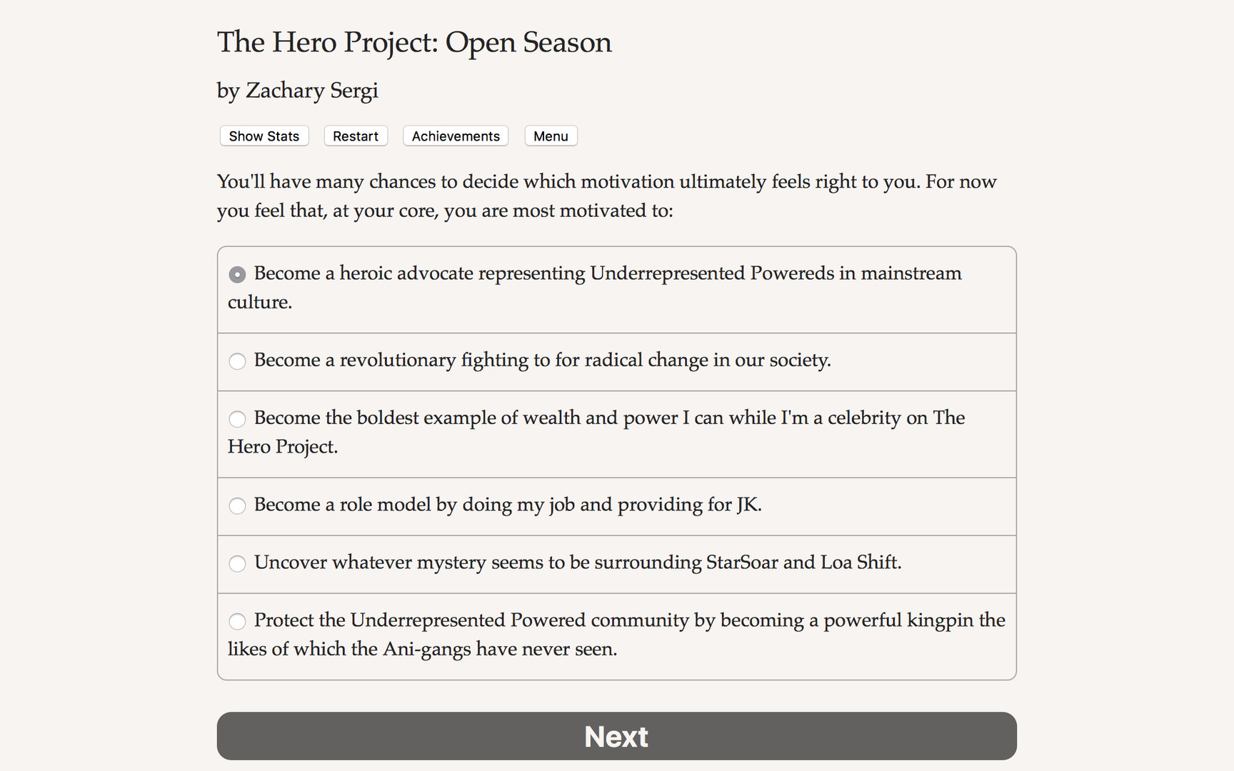 The Hero Project: Open Season Demo