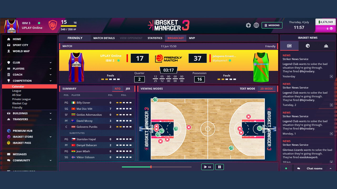 iBasket Manager 3 - Online Basketball Manager