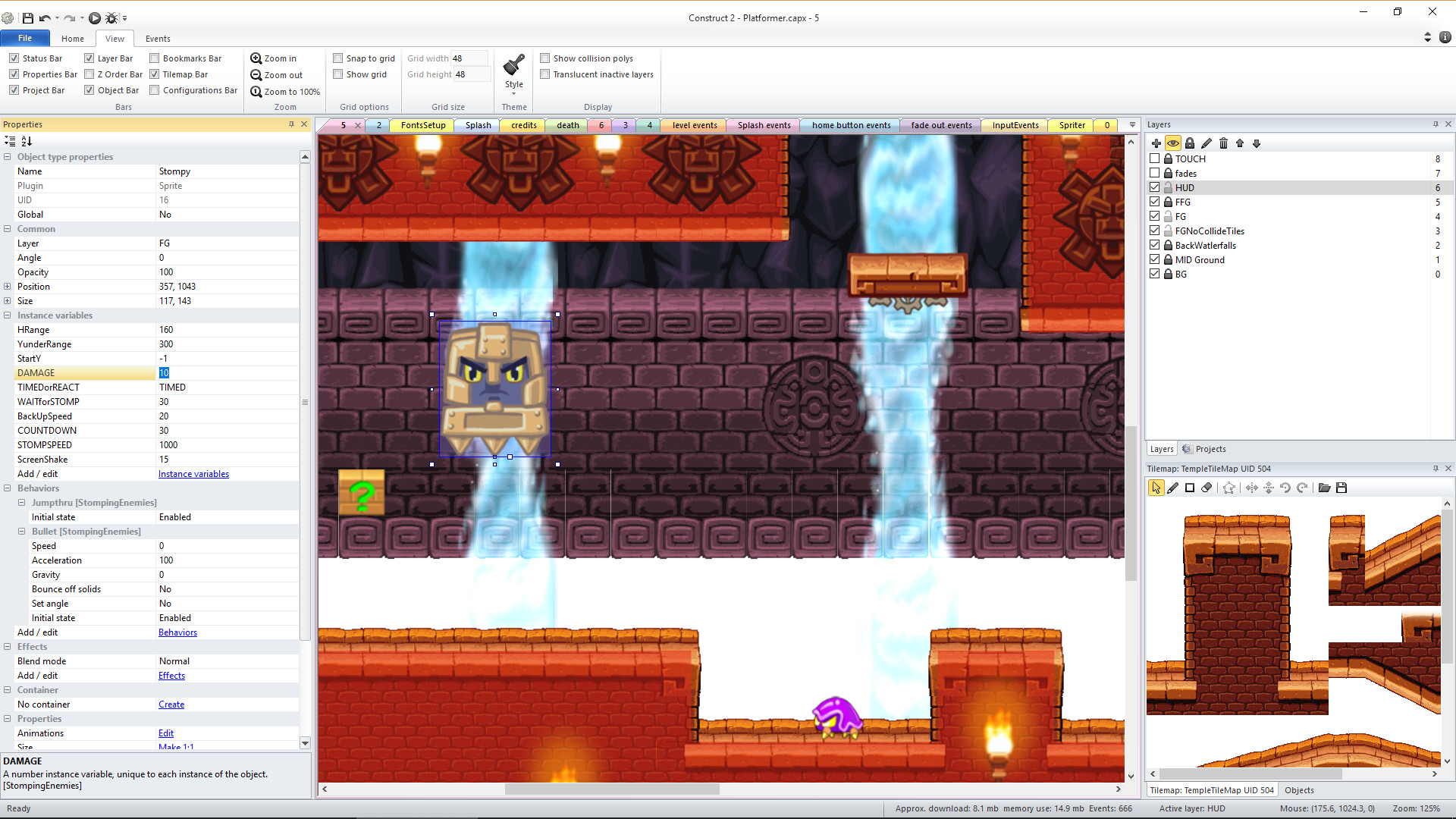Basic Platformer Game Engine For Construct 2 and 3